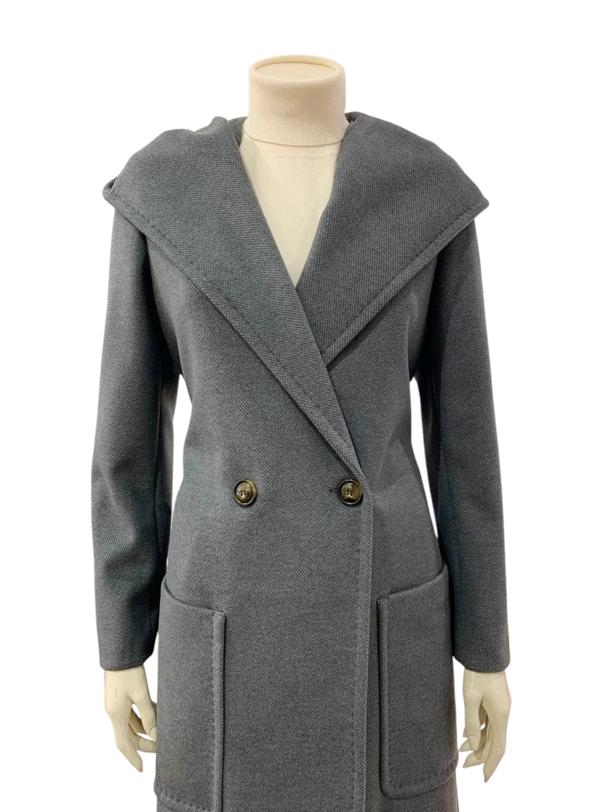 CAPPOTTO CAPPUCCIO GRIGIO