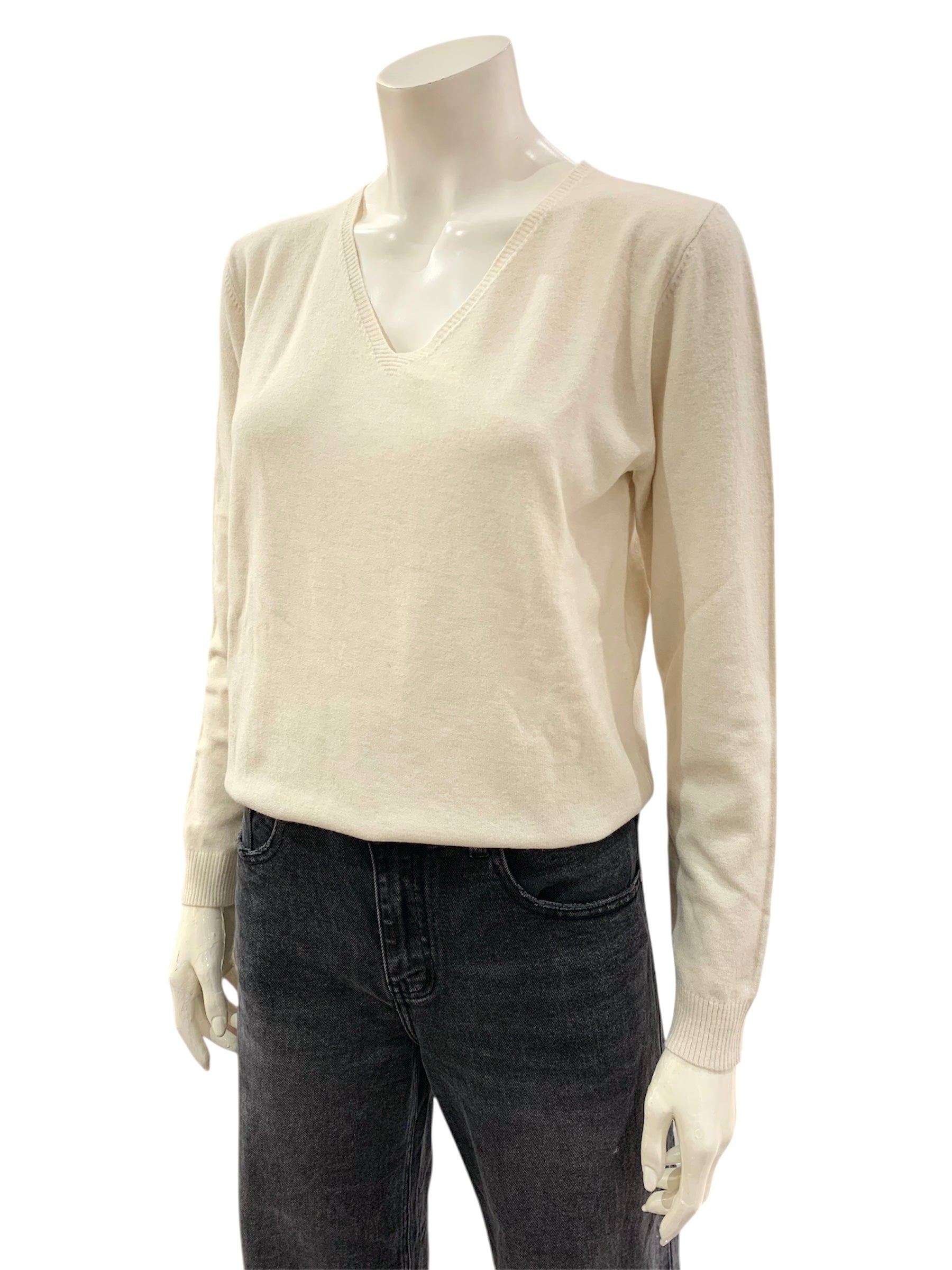 MAGLIA A “V” NATURALE