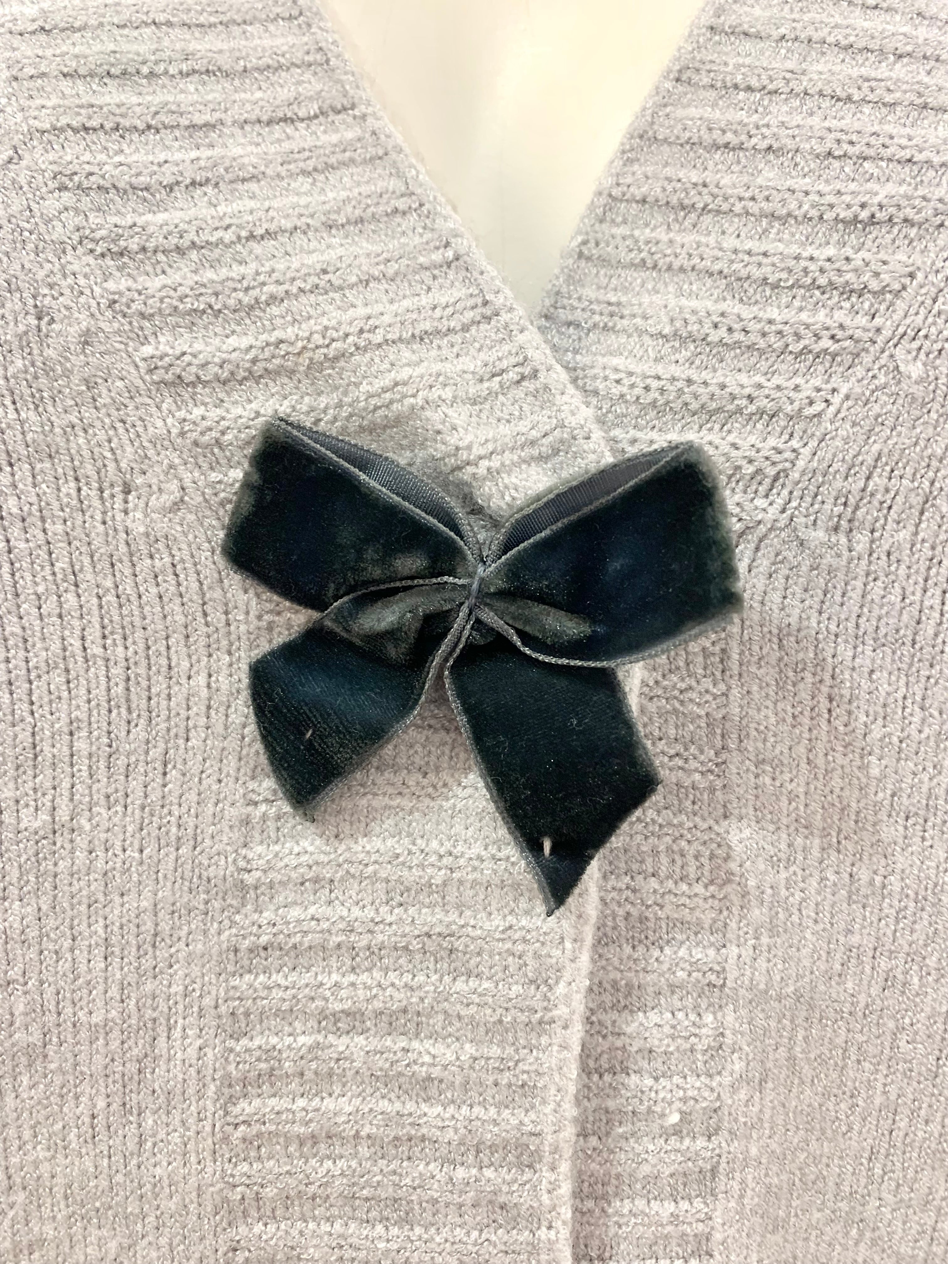 CARDIGAN FIOCCO GRIGIO