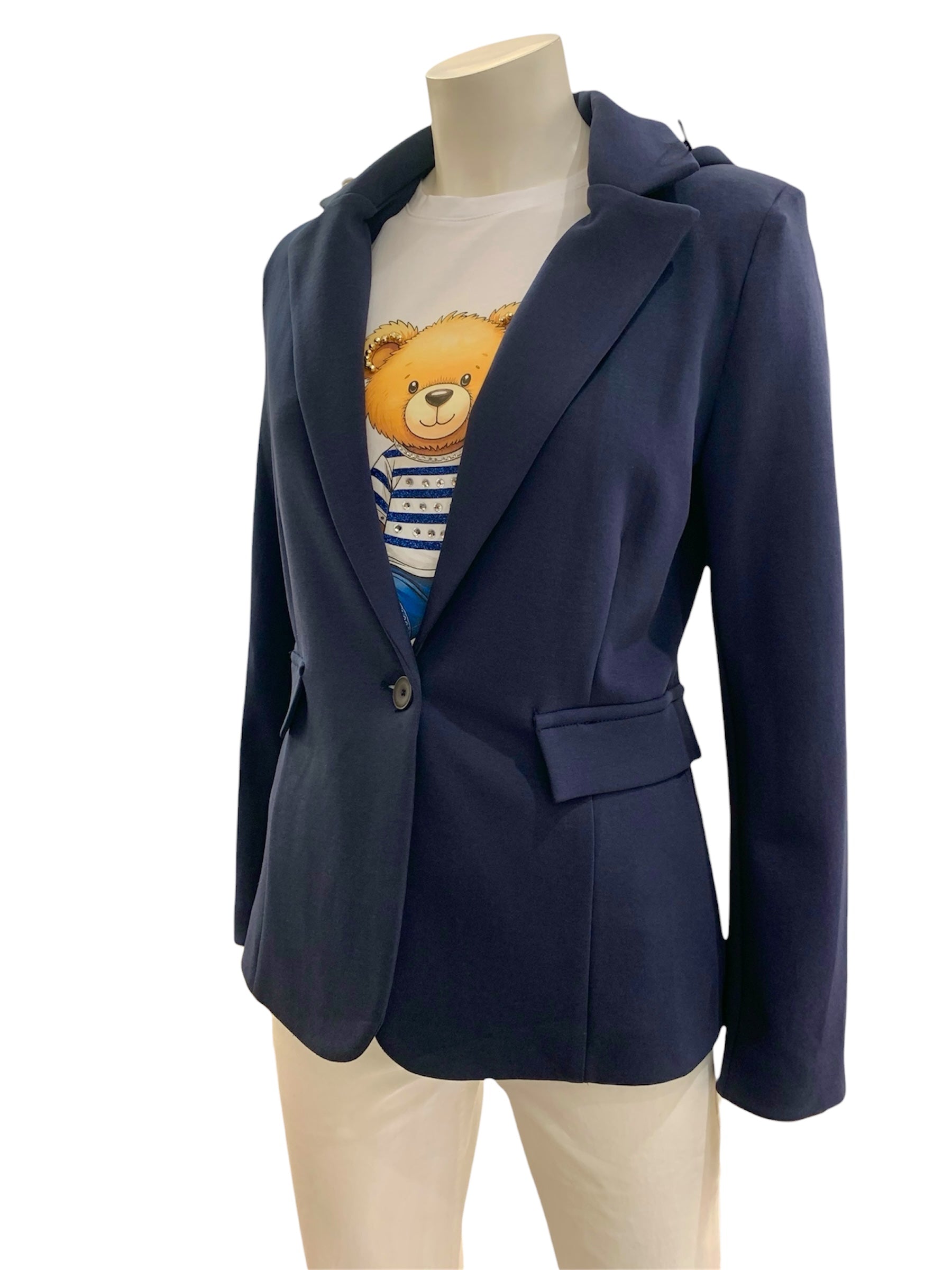 GIACCA FELPA BLU NAVY