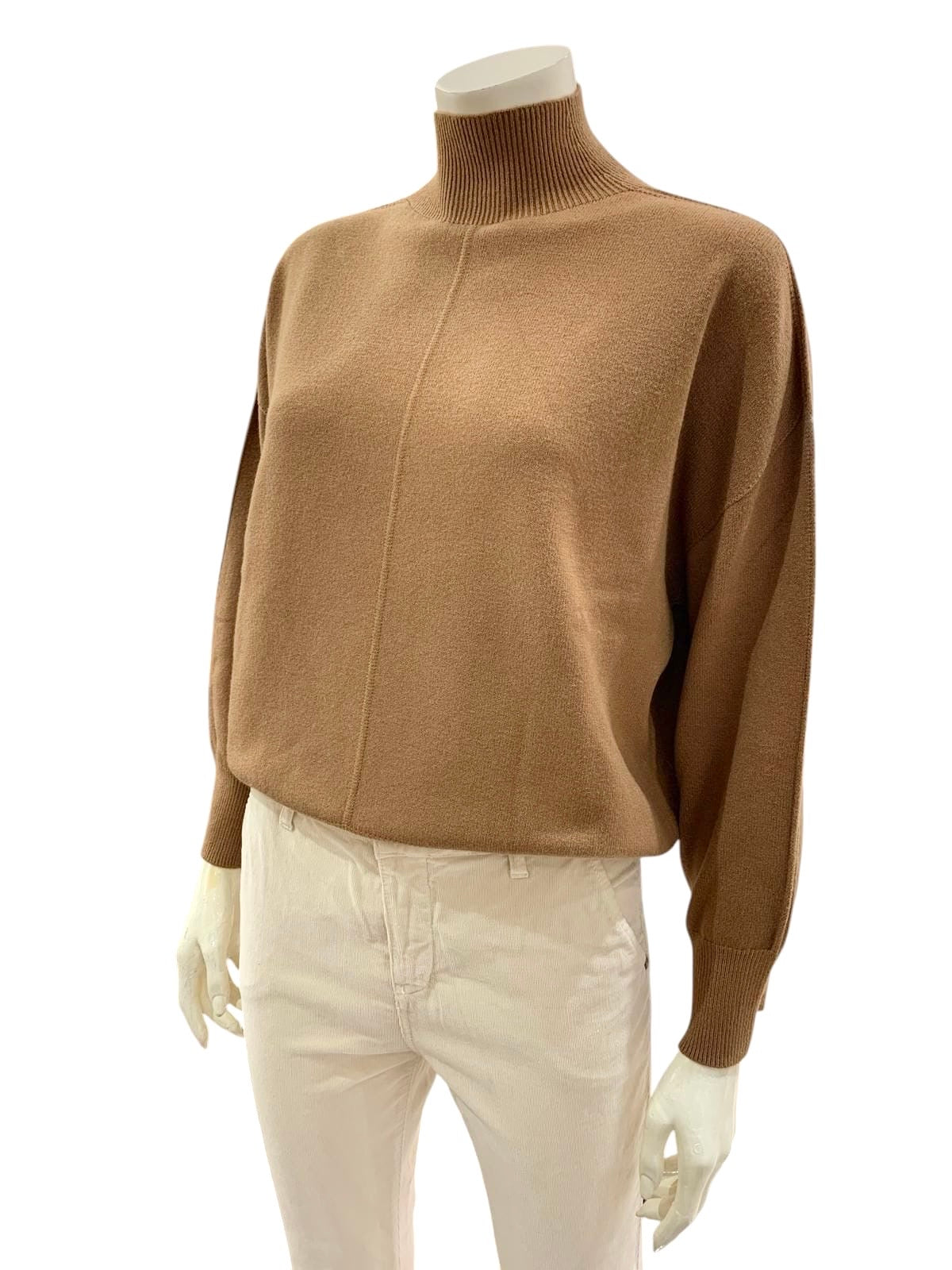 MAGLIA COLLO CRATERE BISCOTTO