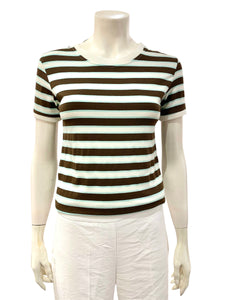 T-SHIRT RIGHE MORO TURCHESE