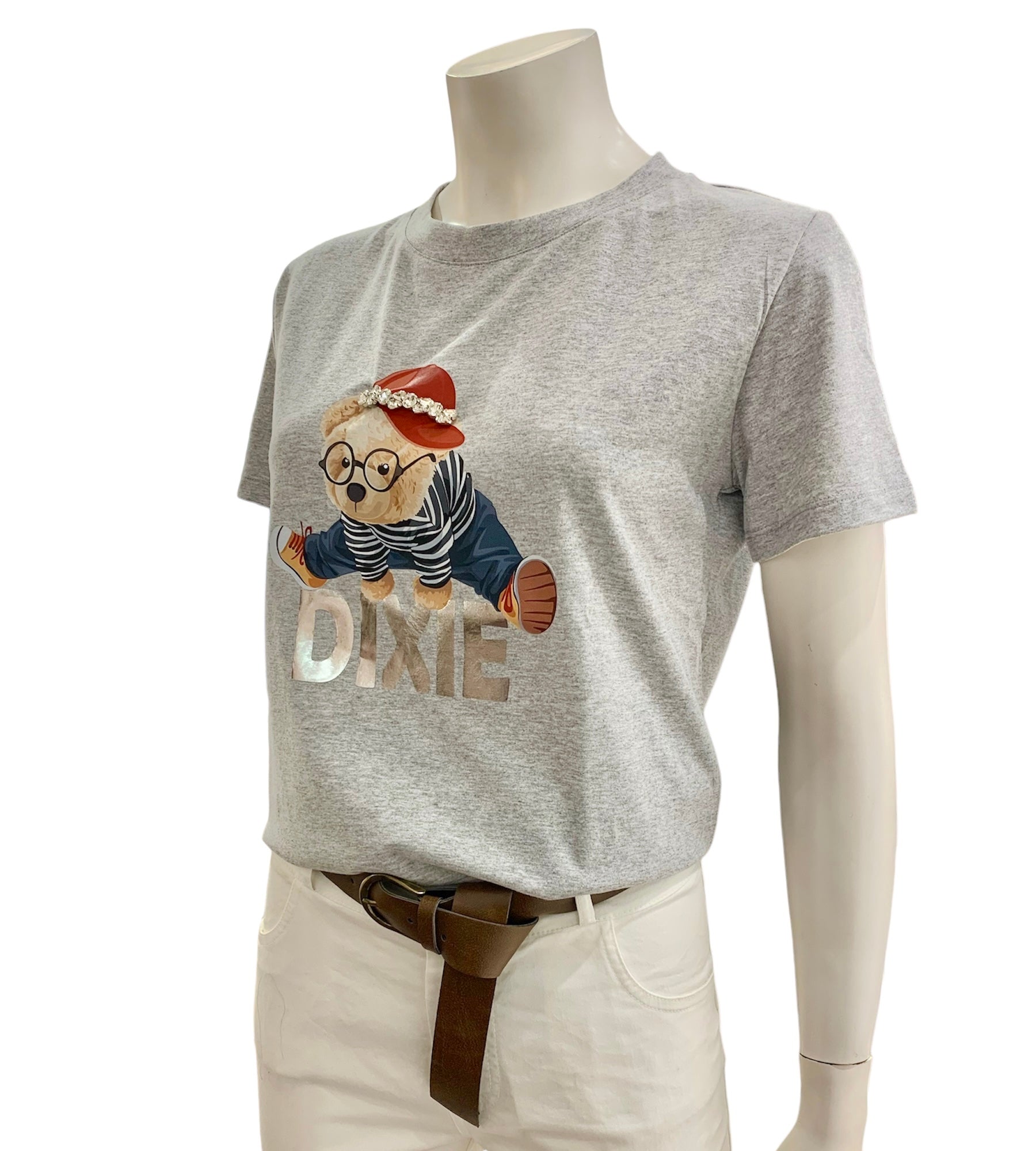 T-SHIRT STAMPA GRIGIA