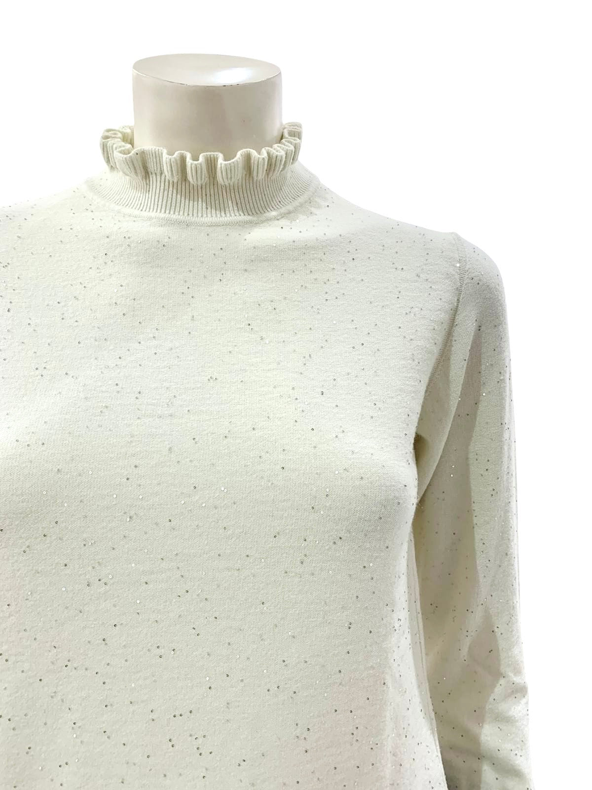 MAGLIA MICROPAIILLETTES PANNA