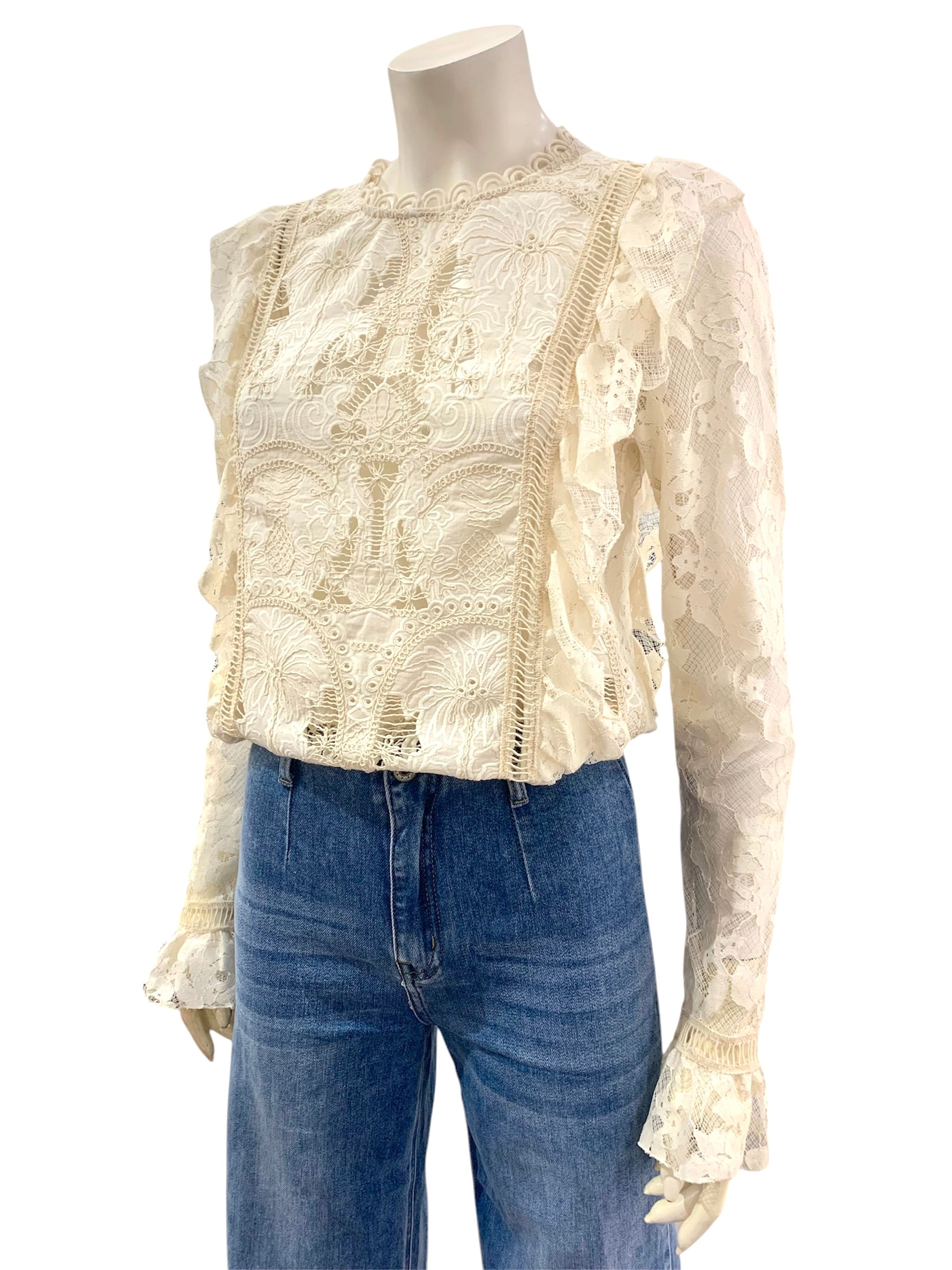 BLUSA PIZZO BURRO