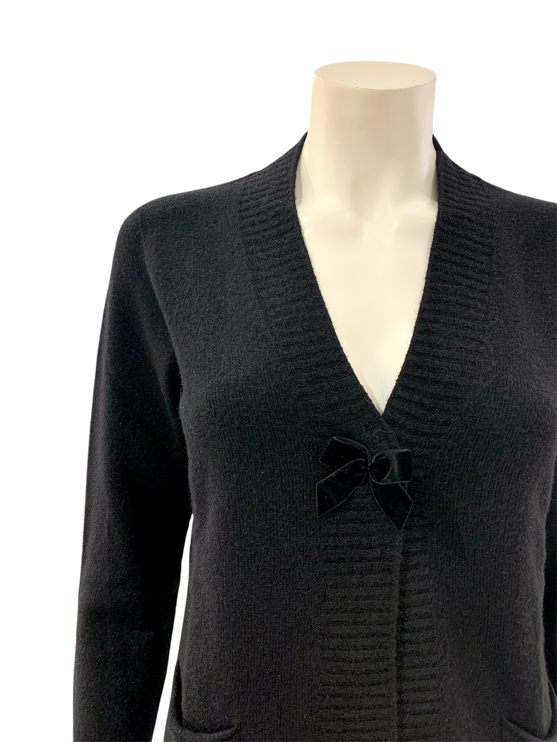 CARDIGAN FIOCCO NERO
