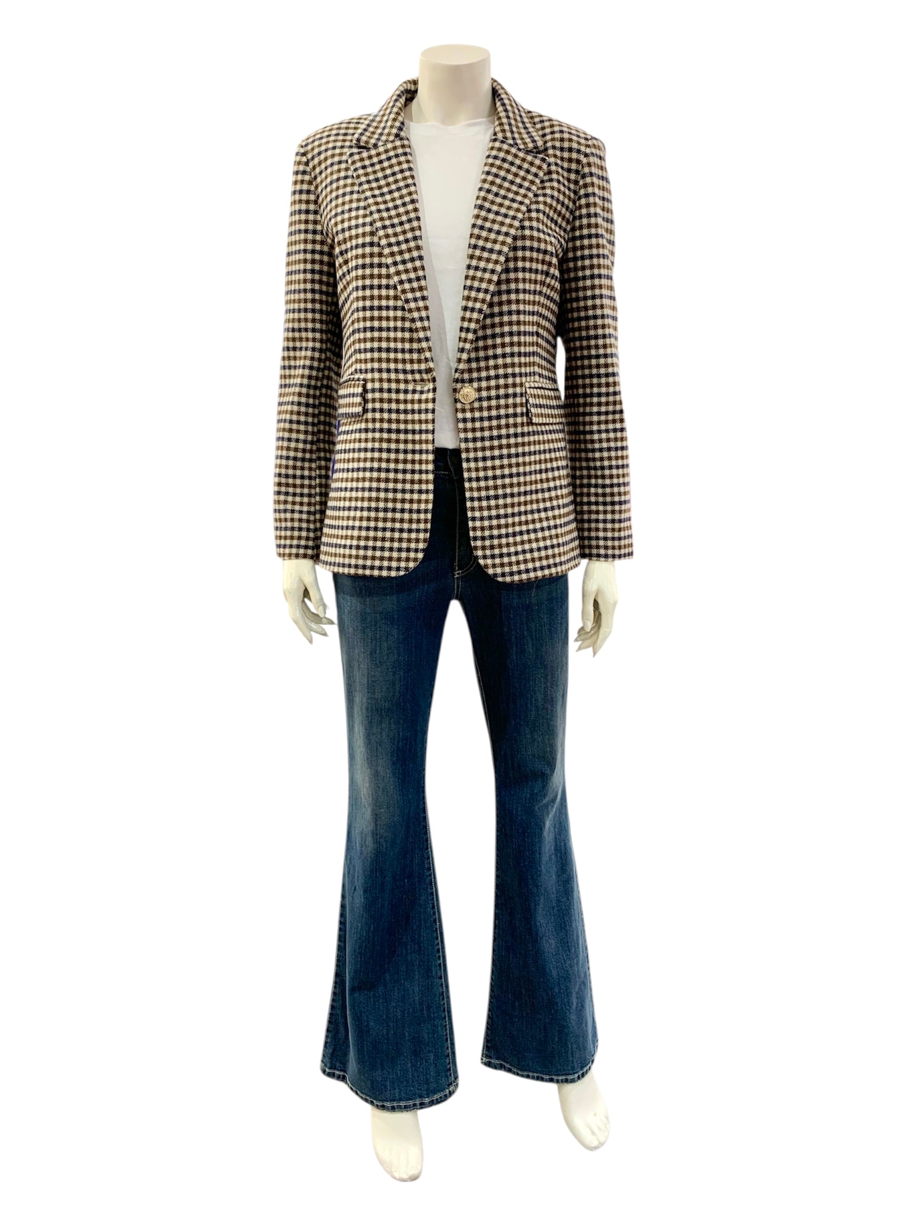 GIACCA QUADRETTI BLU