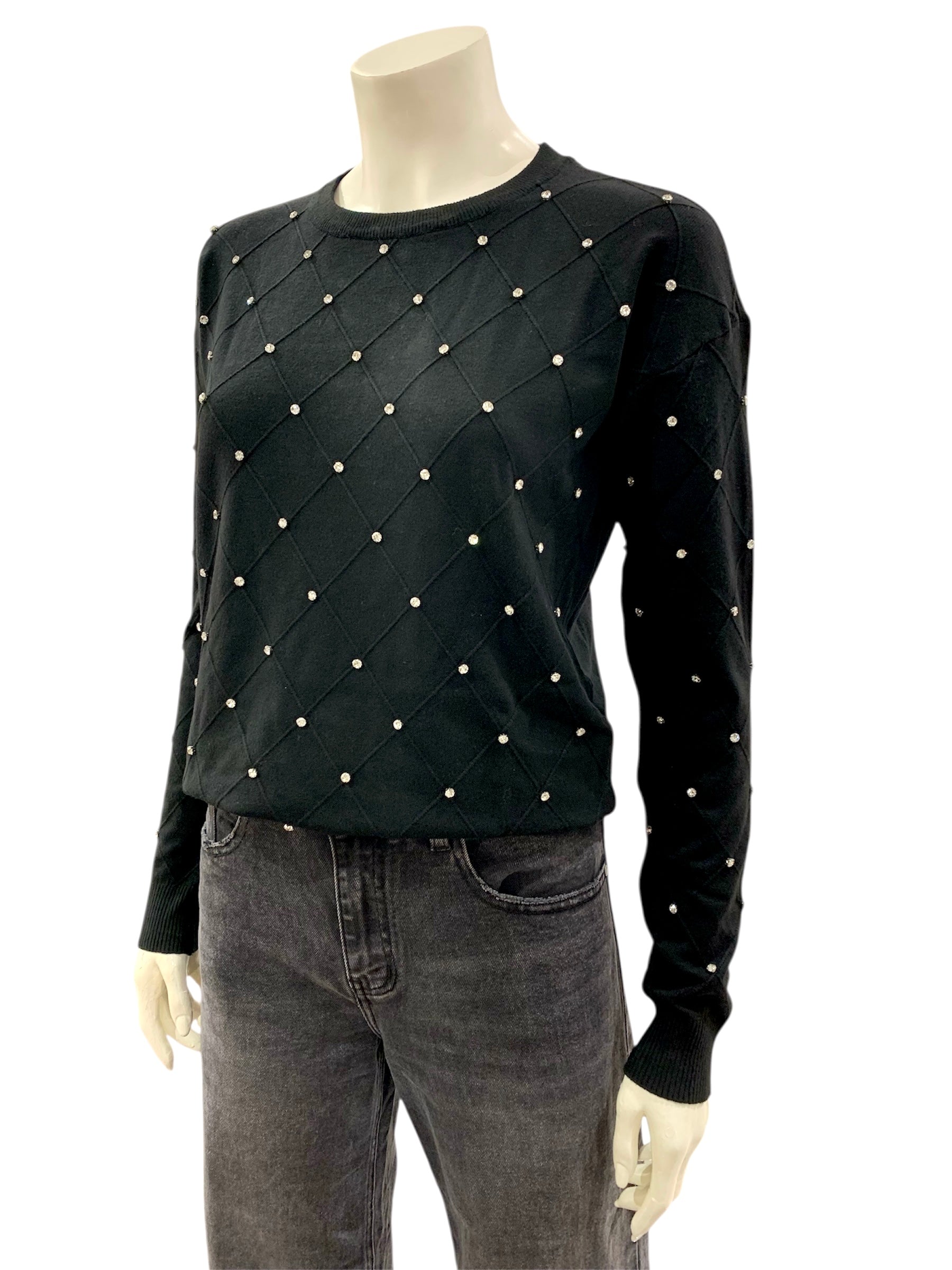 MAGLIA STRASS NERA
