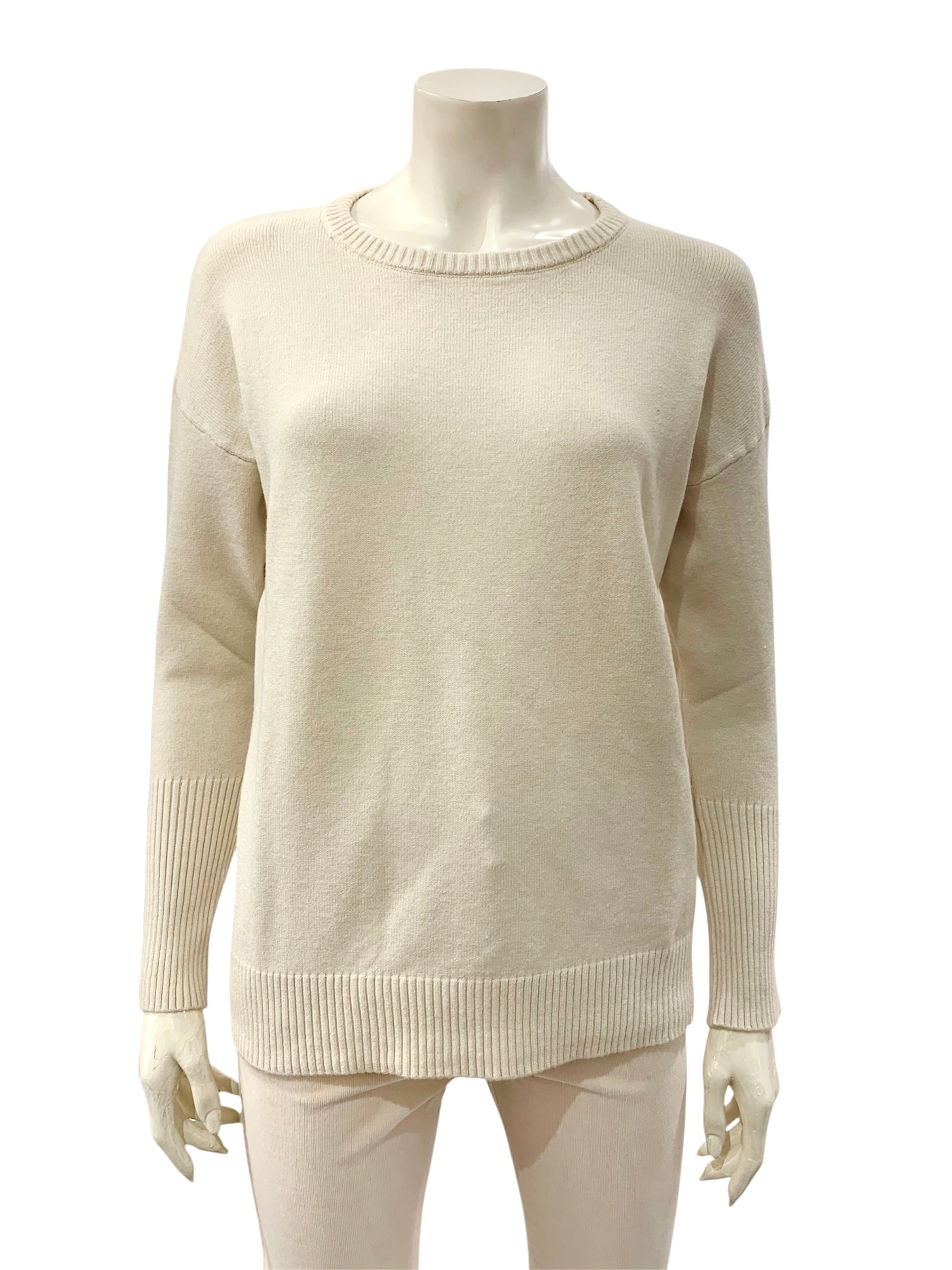 MAGLIA BOTTONCINI LATERALI NATURALE