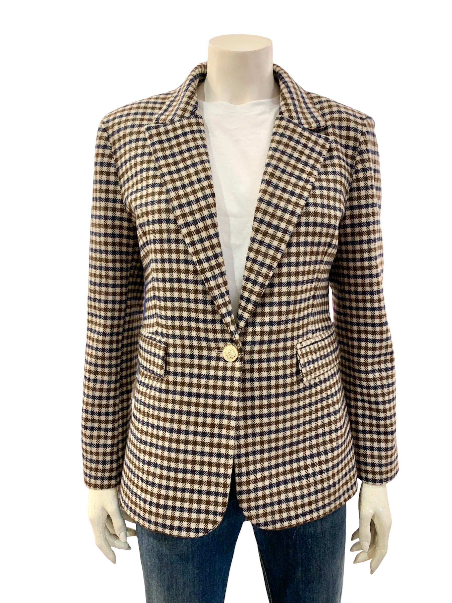 GIACCA QUADRETTI BLU