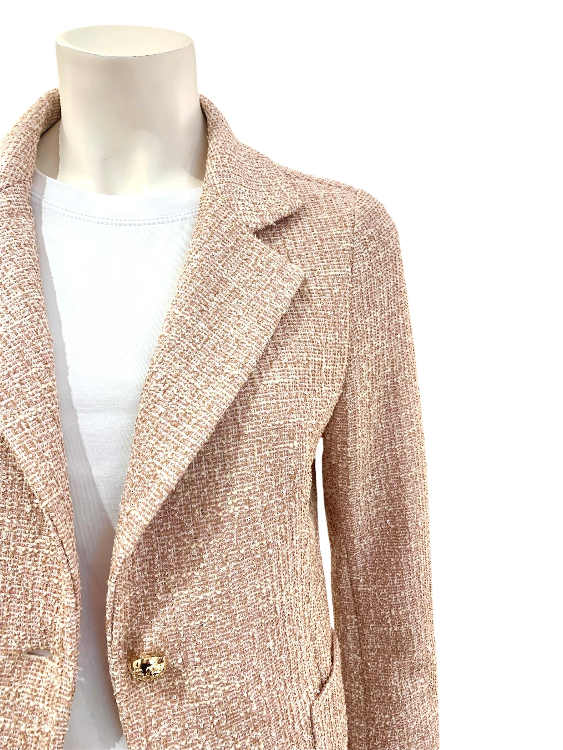 GIACCA TWEED ROSA