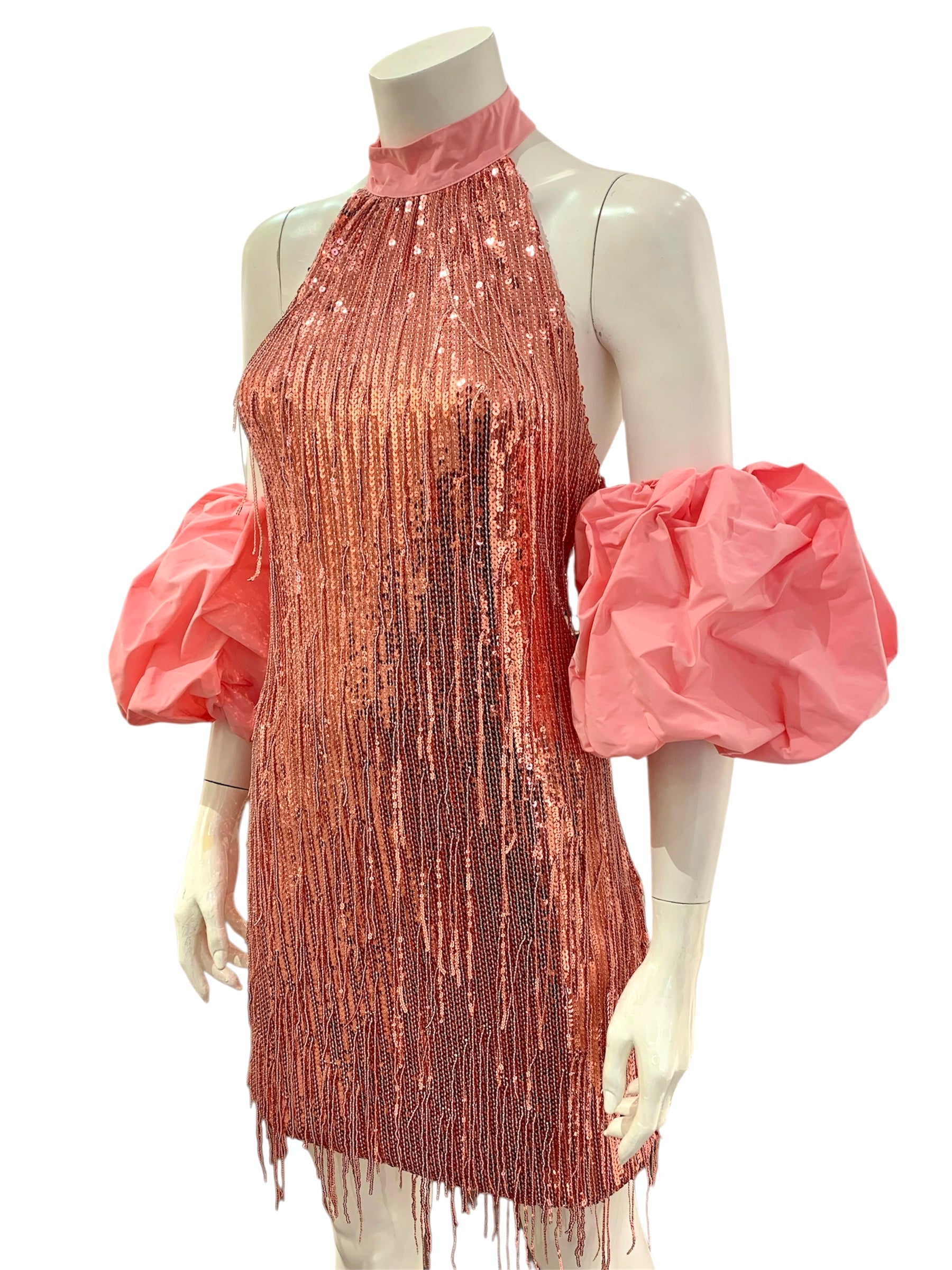 ABITO PAILLETTES ROSA