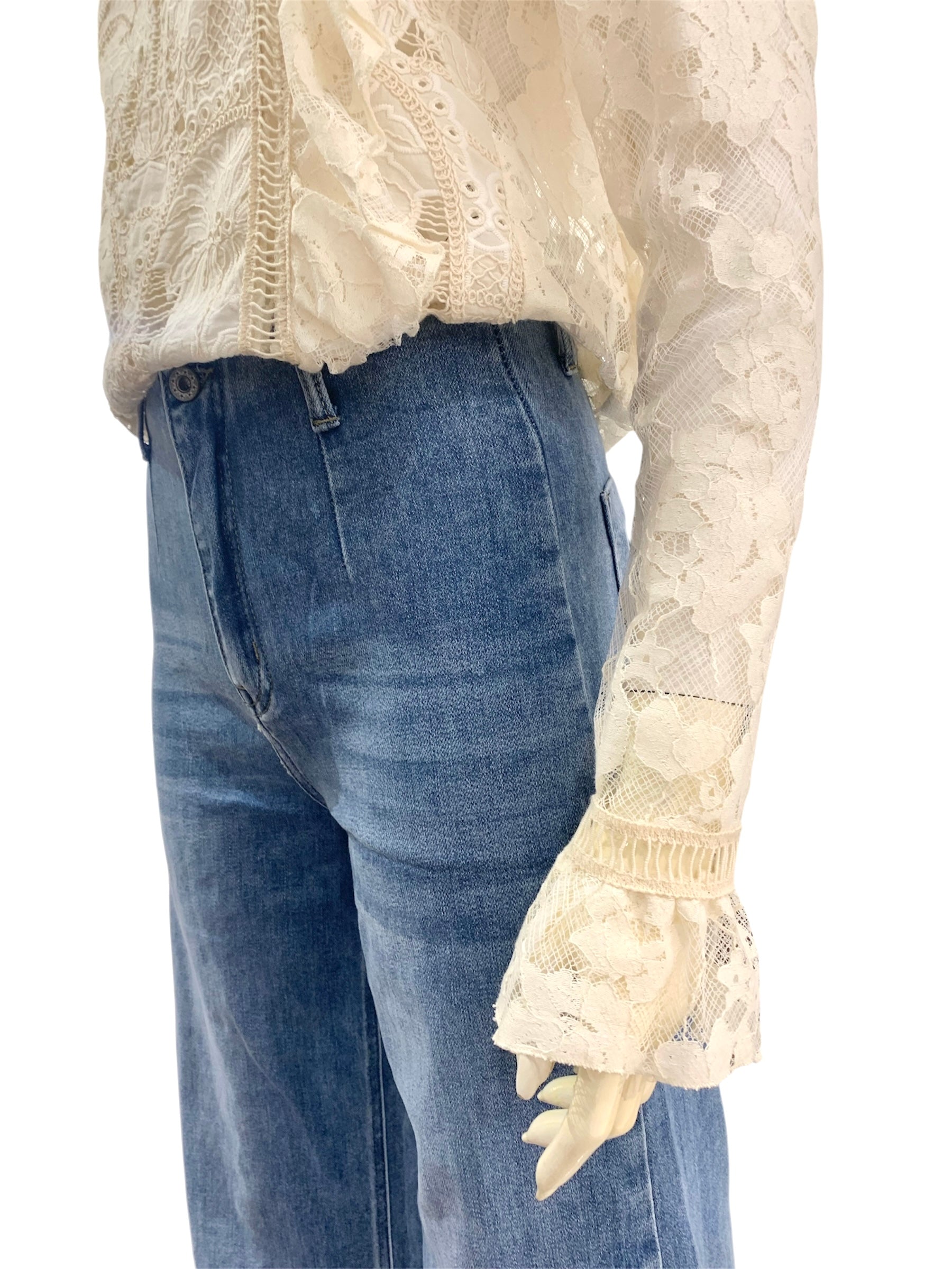 BLUSA PIZZO BURRO