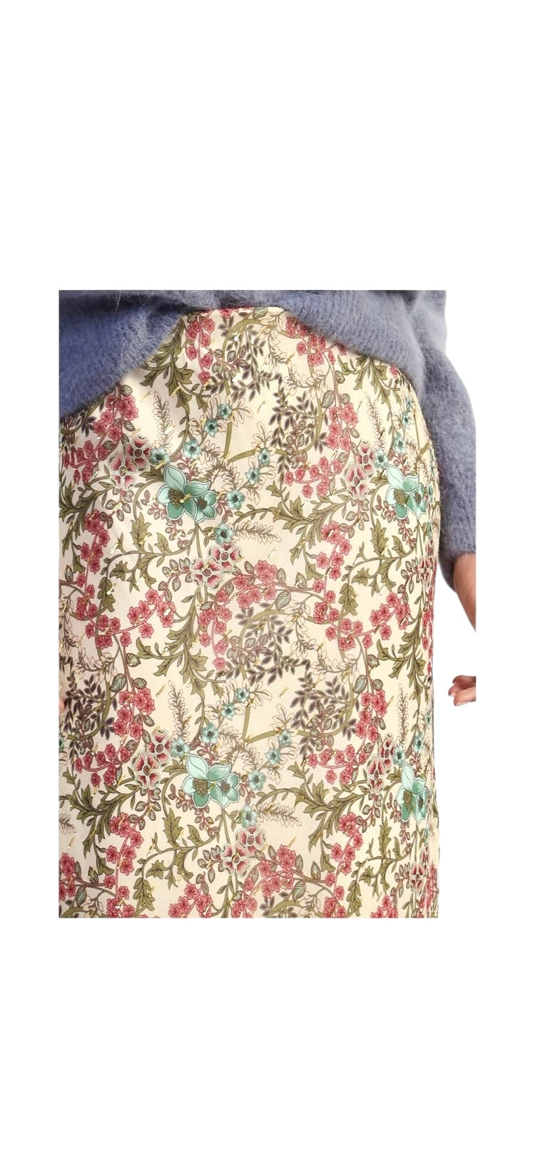 GONNA FLOREALE BEIGE