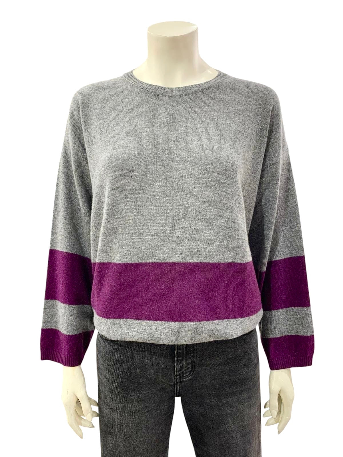 MAGLIA FASCIA GRIGIO VIOLA