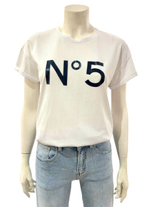 T-SHIRT N5 BIANCA BLU