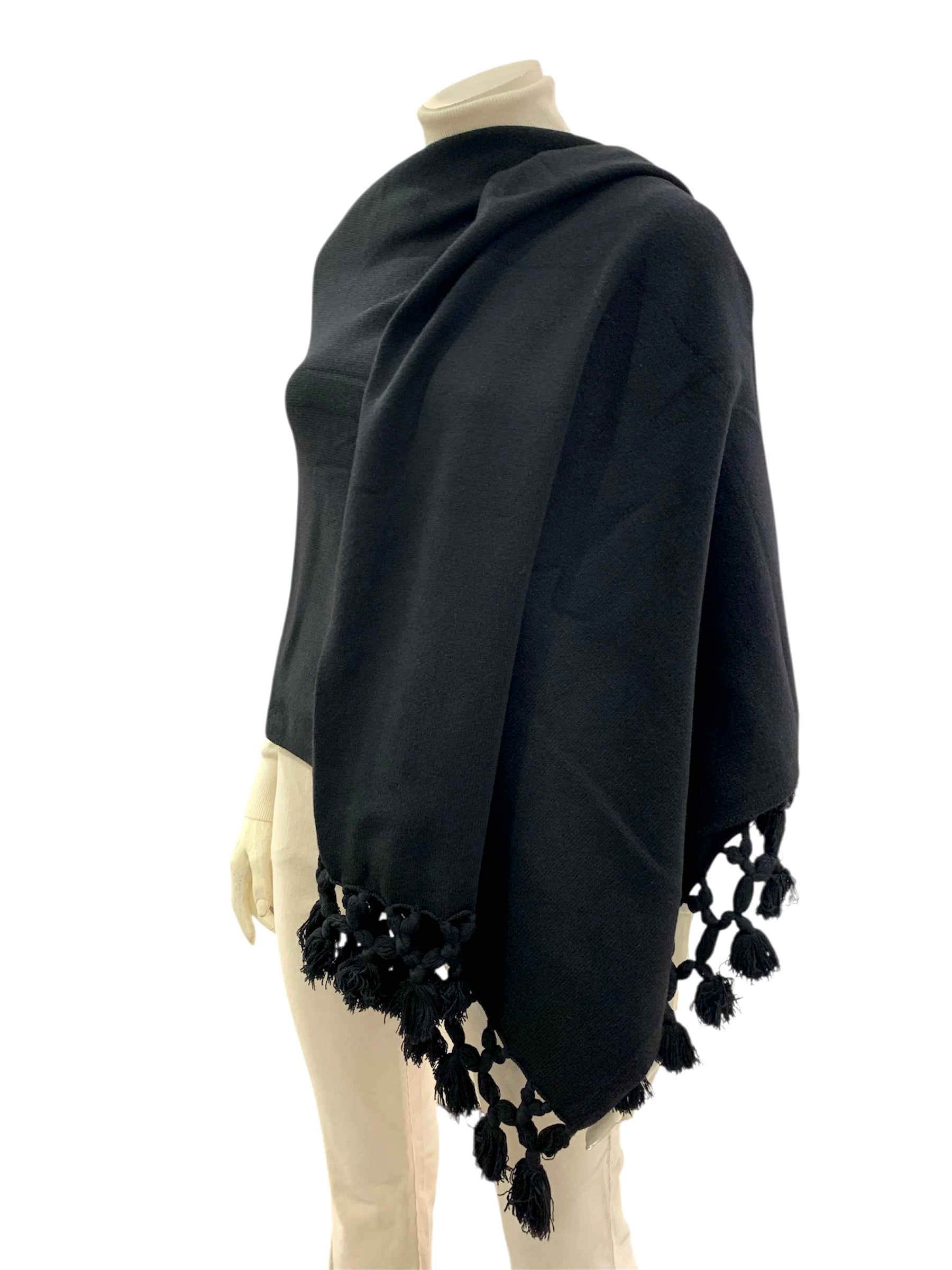SCIARPA FRANGE NERO