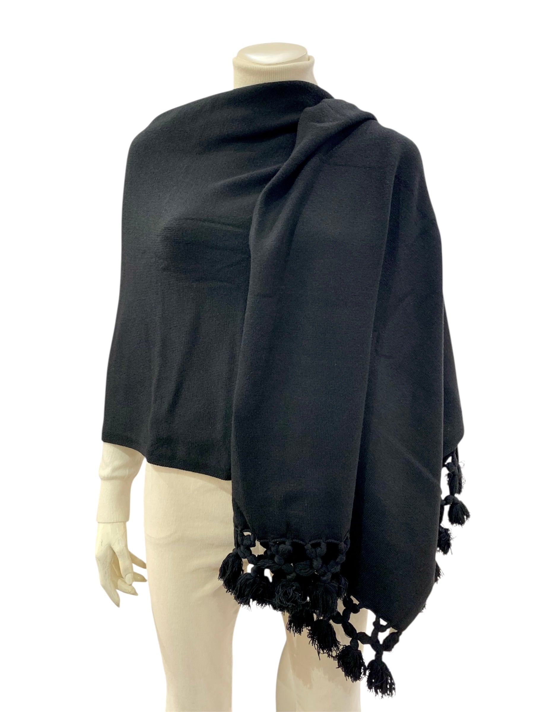 SCIARPA FRANGE NERO