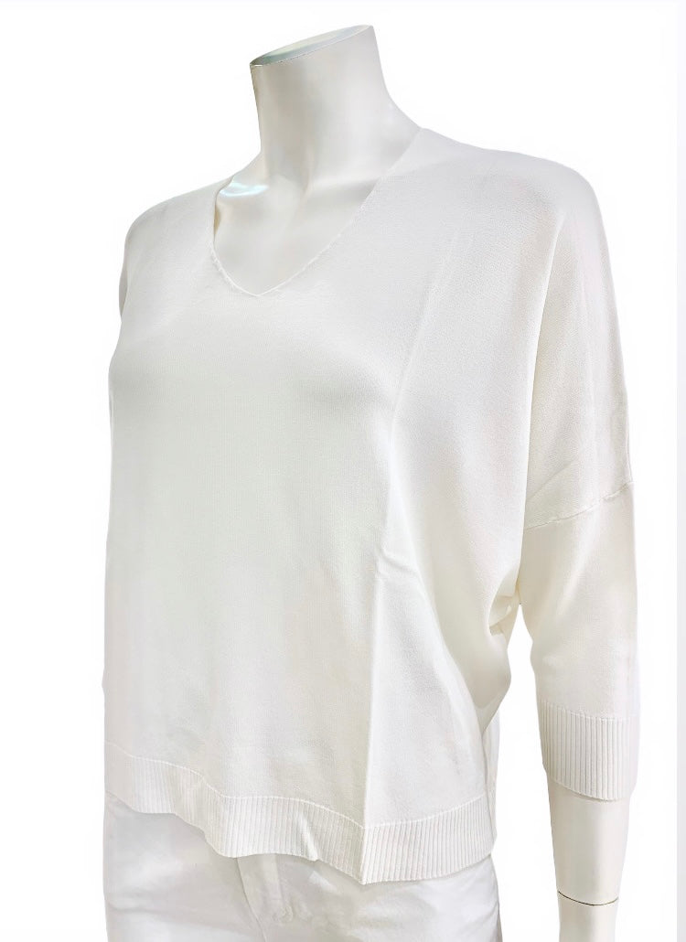 MAGLIA A “V” PANNA