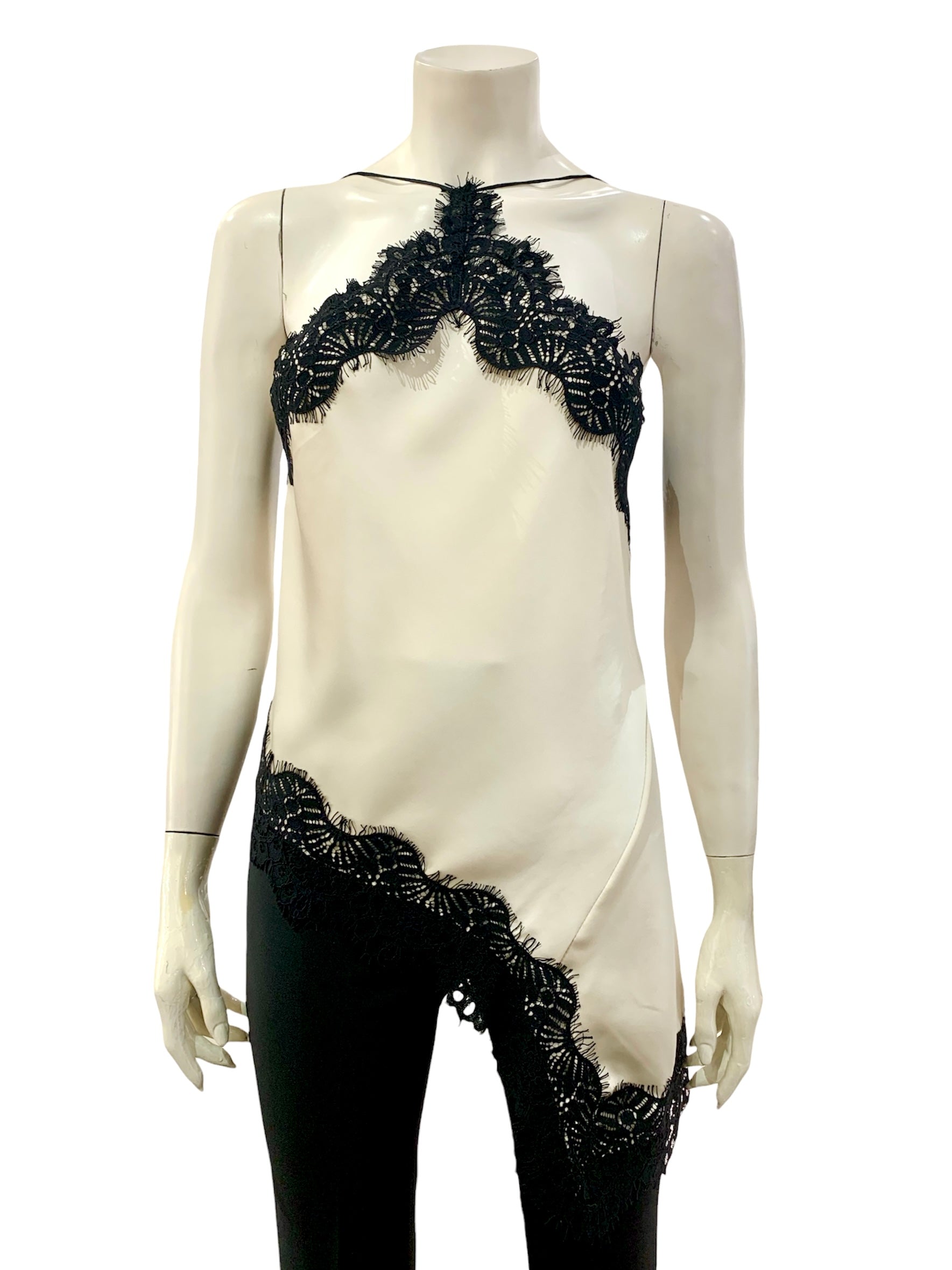 TOP ASIMMETRICO AVORIO