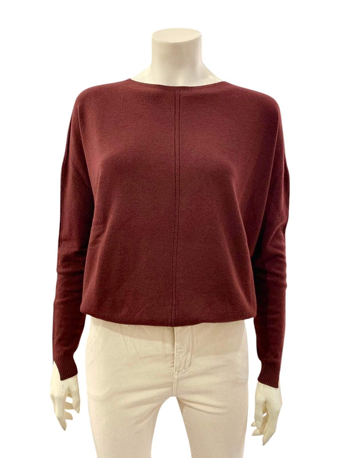 MAGLIA DUE RIGHE VINO