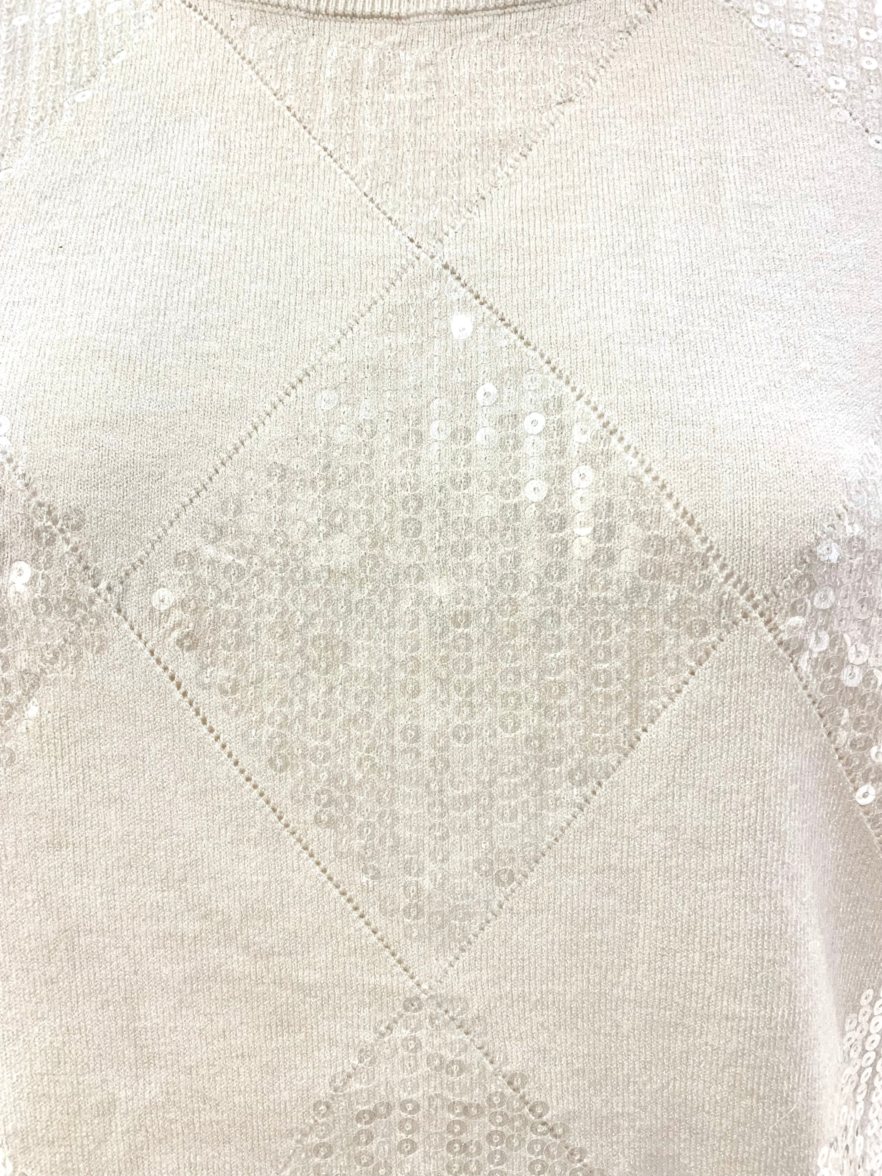 MAGLIA ROMBI NATURALE