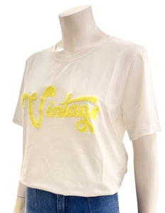 T-SHIRT VINTAGE GIALLA