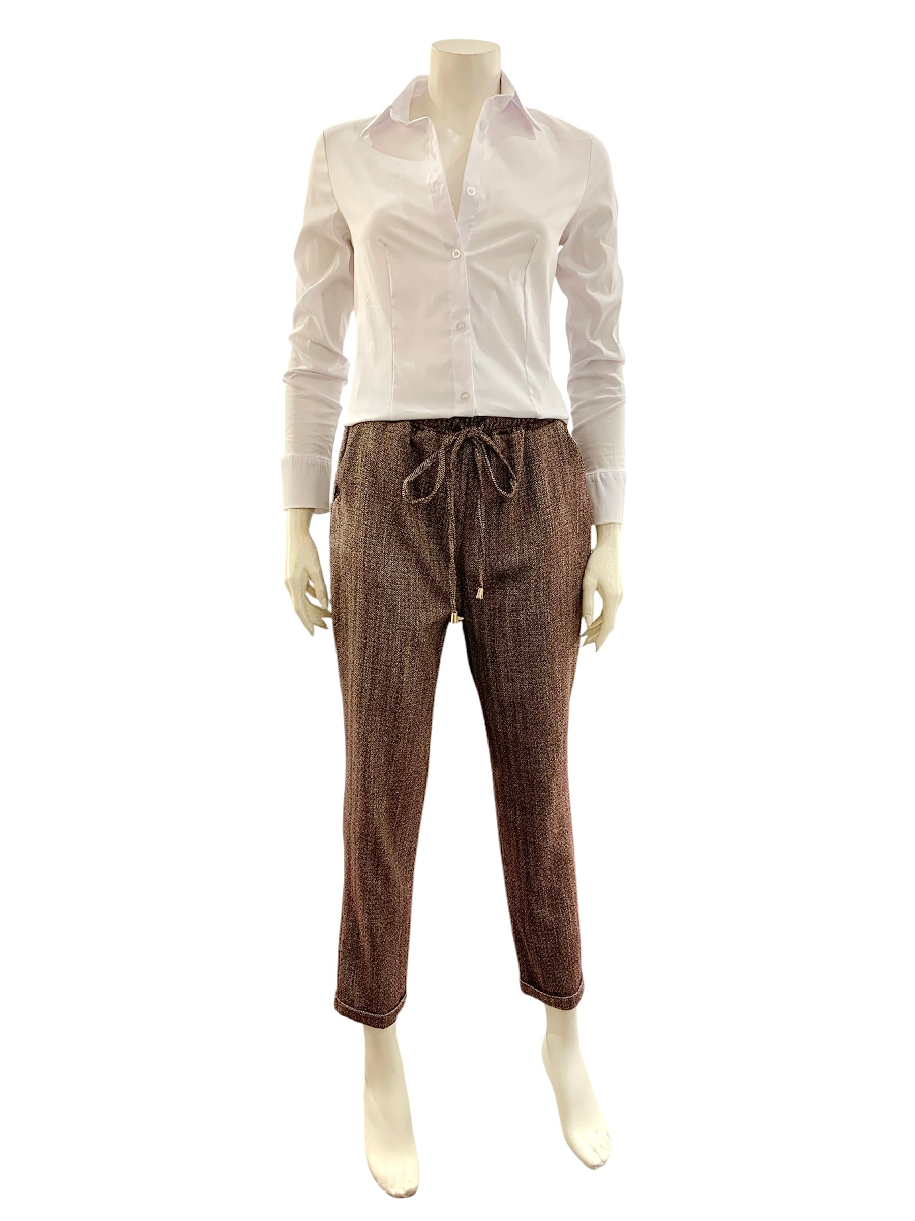 PANTALONE SPIGATO PRUGNA