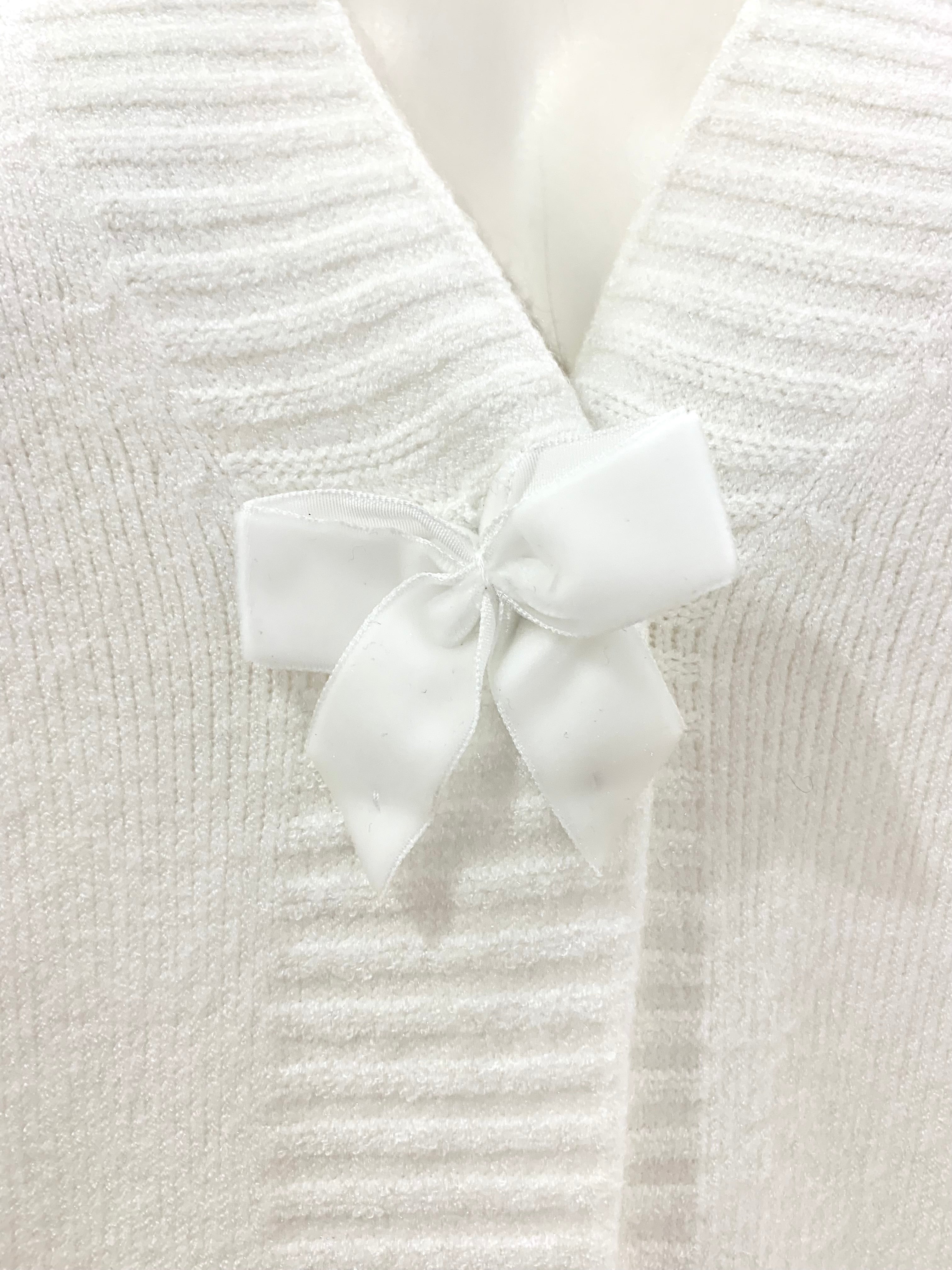 CARDIGAN FIOCCO PANNA