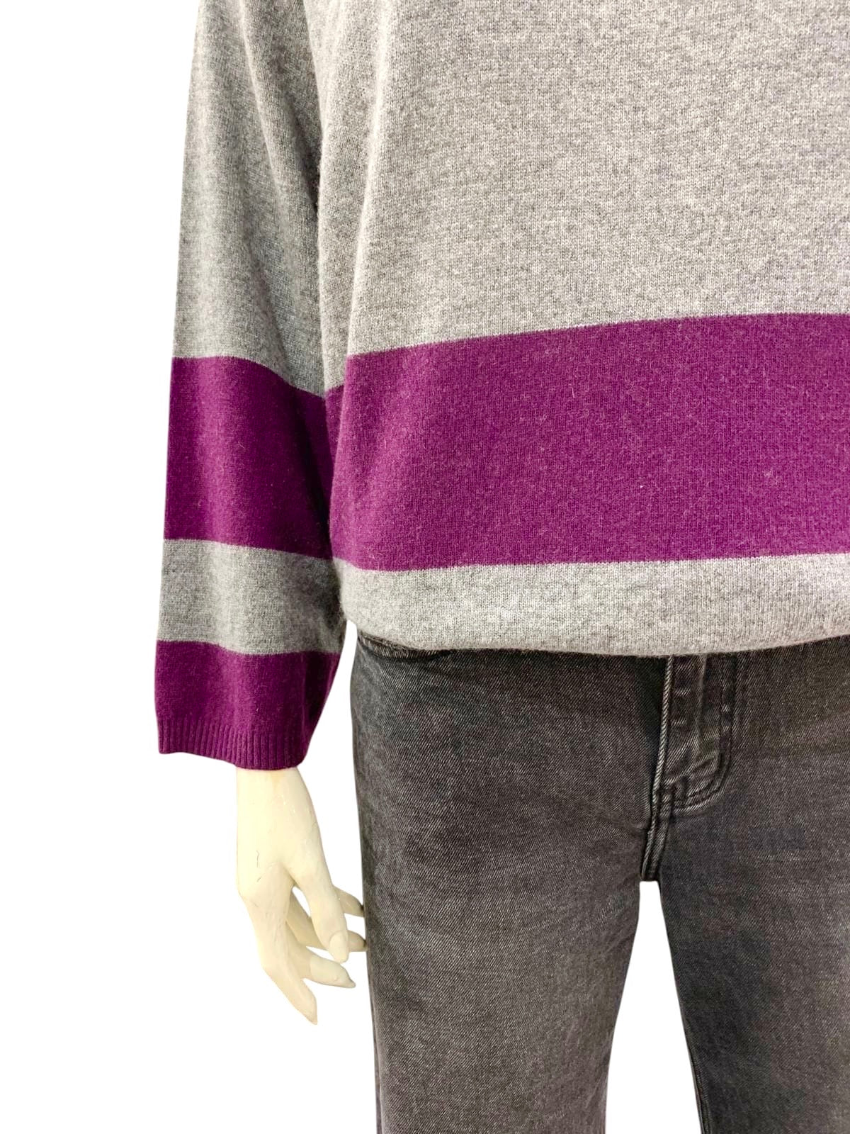 MAGLIA FASCIA GRIGIO VIOLA