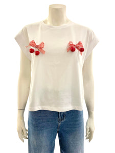 T-SHIRT CILIEGIE BIANCA