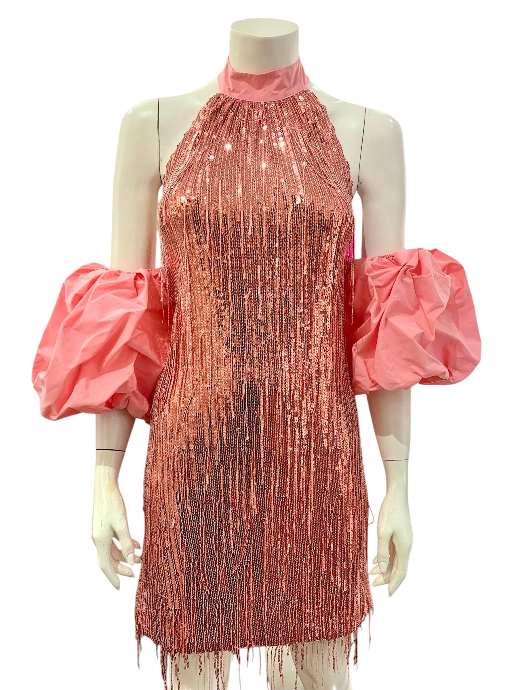 ABITO PAILLETTES ROSA