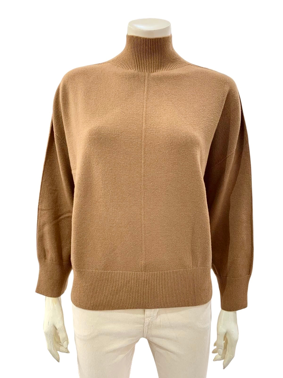 MAGLIA COLLO CRATERE BISCOTTO