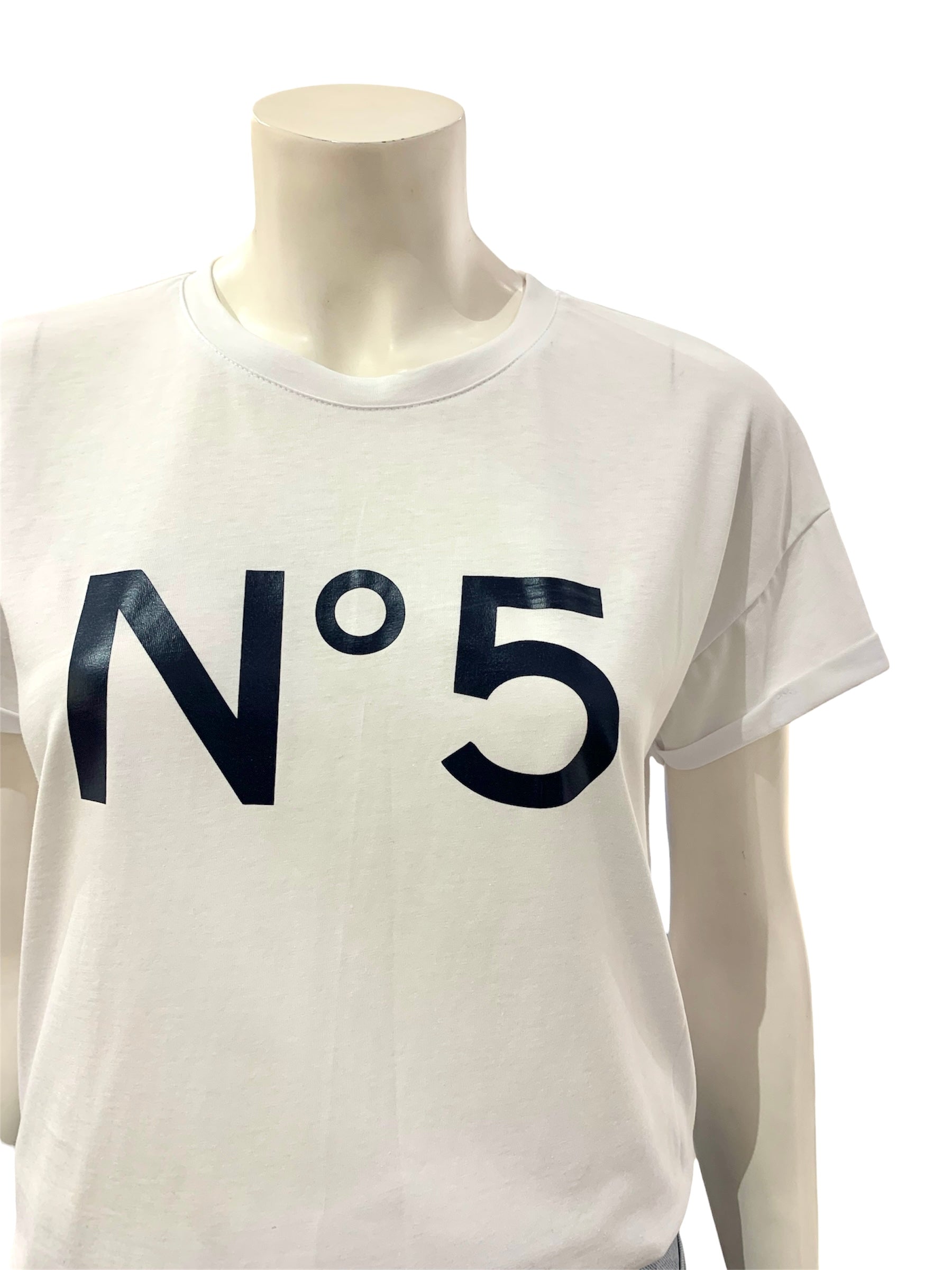 T-SHIRT N5 BIANCA BLU