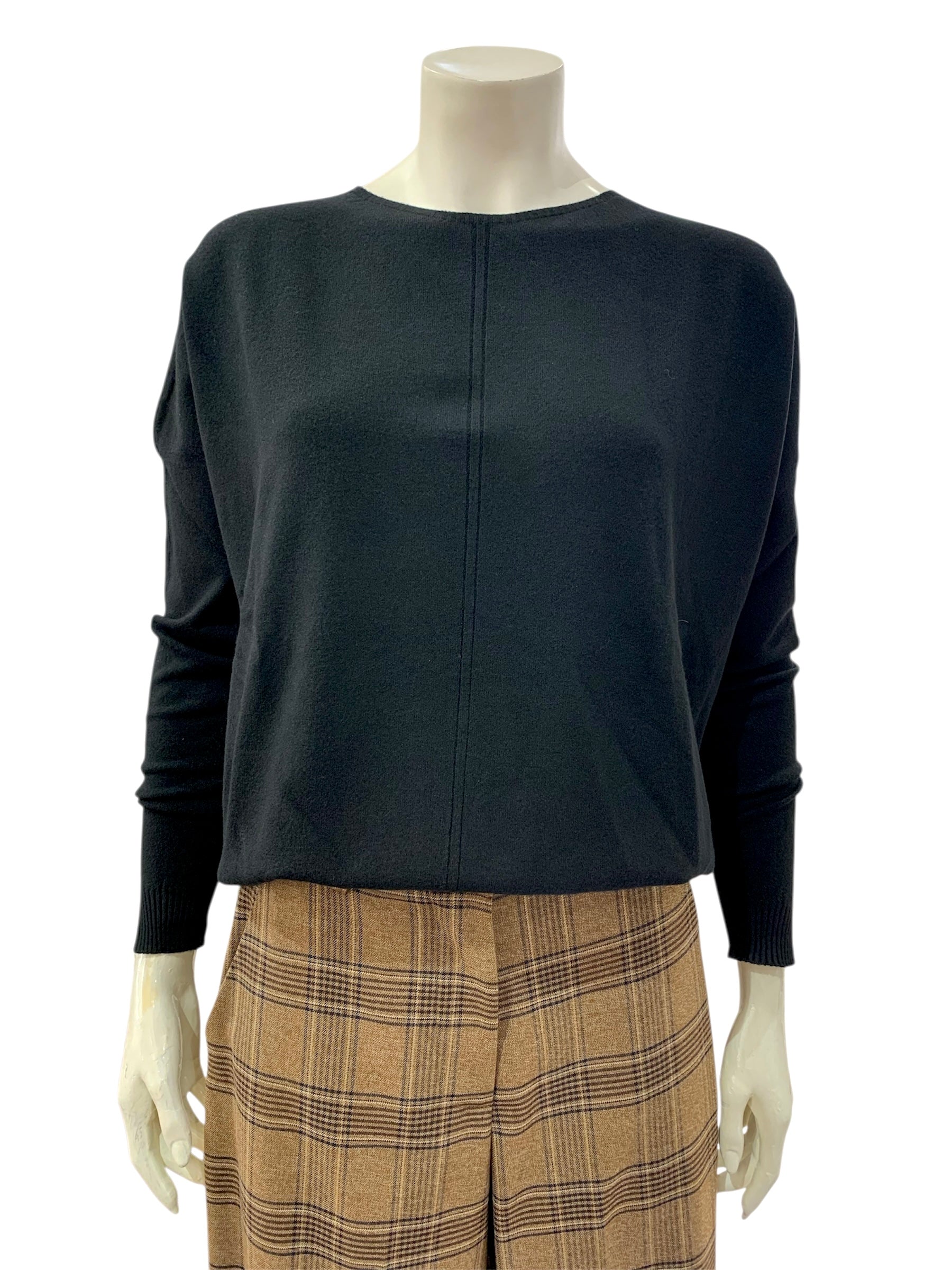 MAGLIA DUE RIGHE NERA