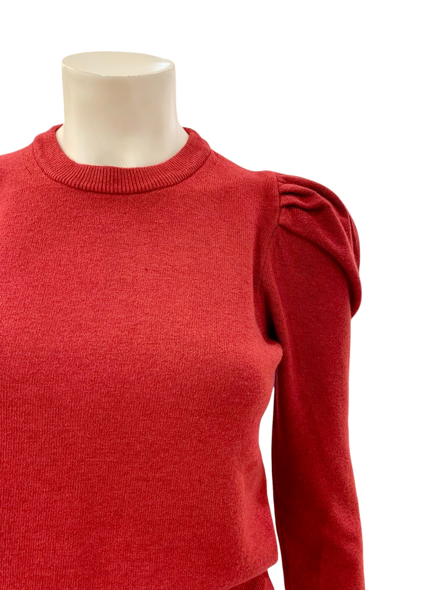 MAGLIA MANICA ROUCHES CILIEGIA