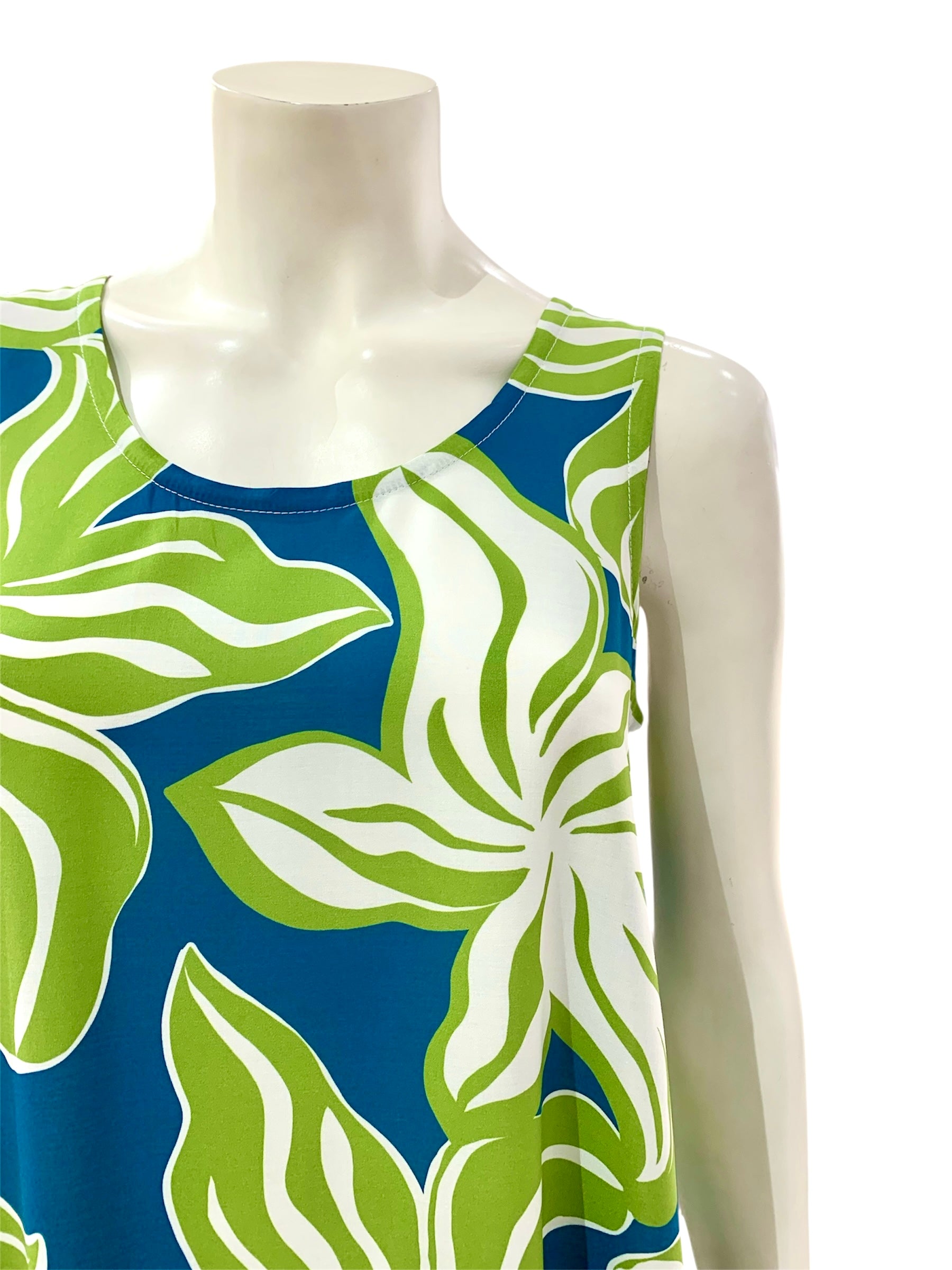 ABITO FIORATO VERDE BLU