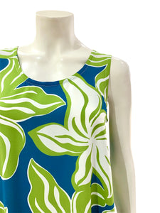 ABITO FIORATO VERDE BLU