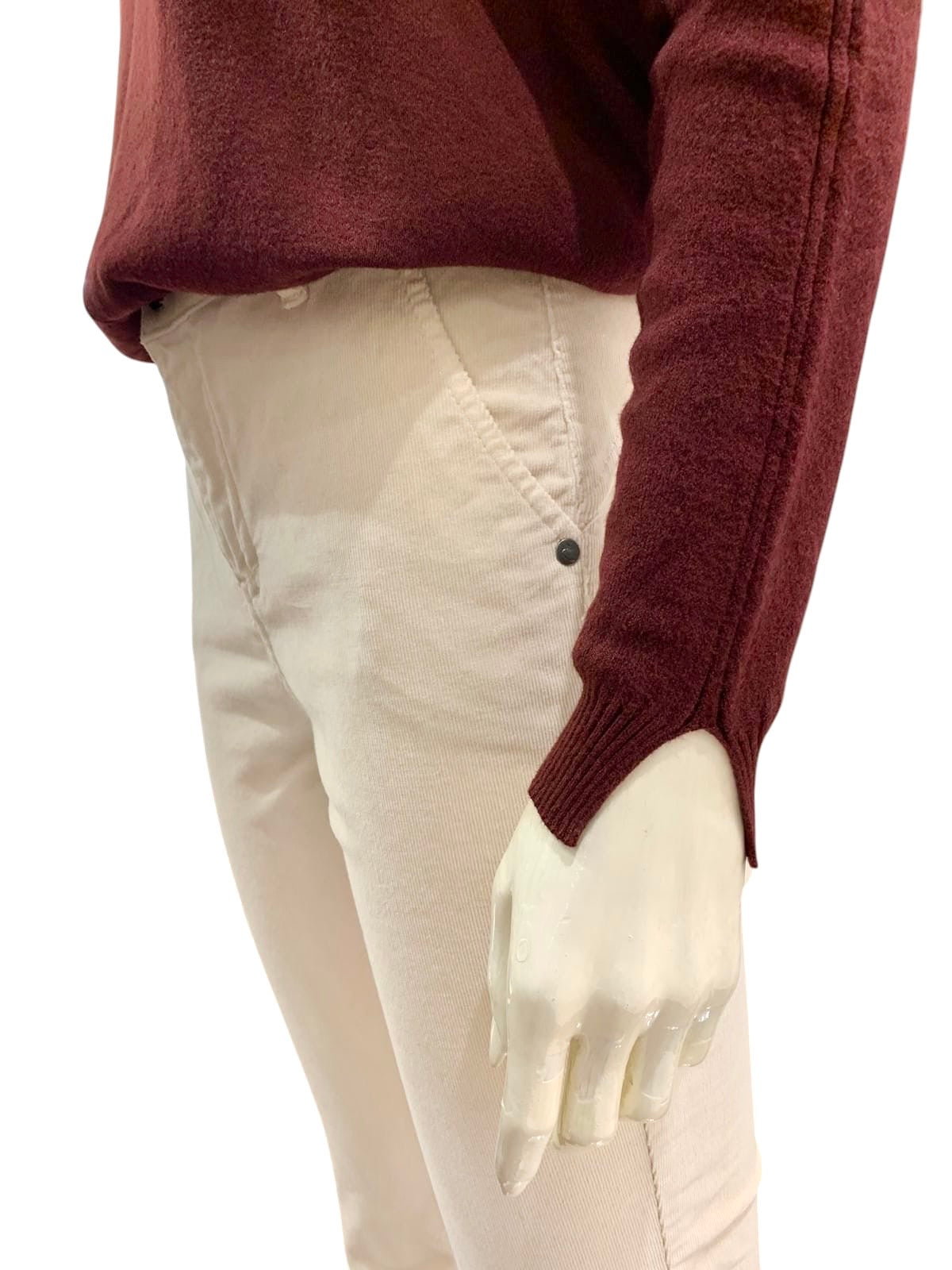 MAGLIA DUE RIGHE VINO