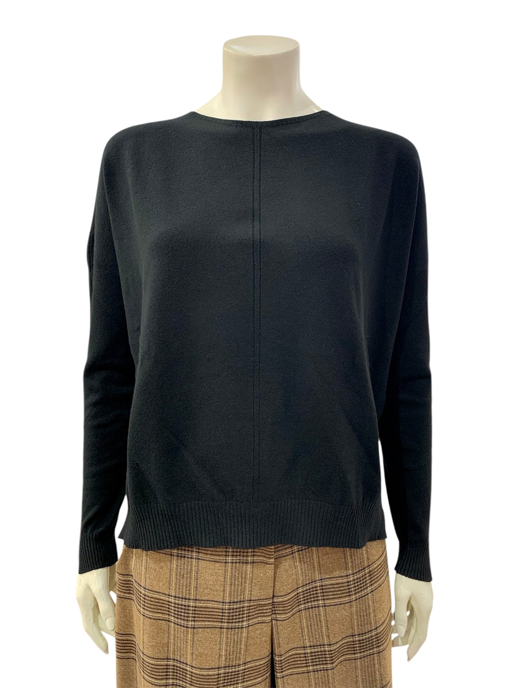 MAGLIA DUE RIGHE NERA