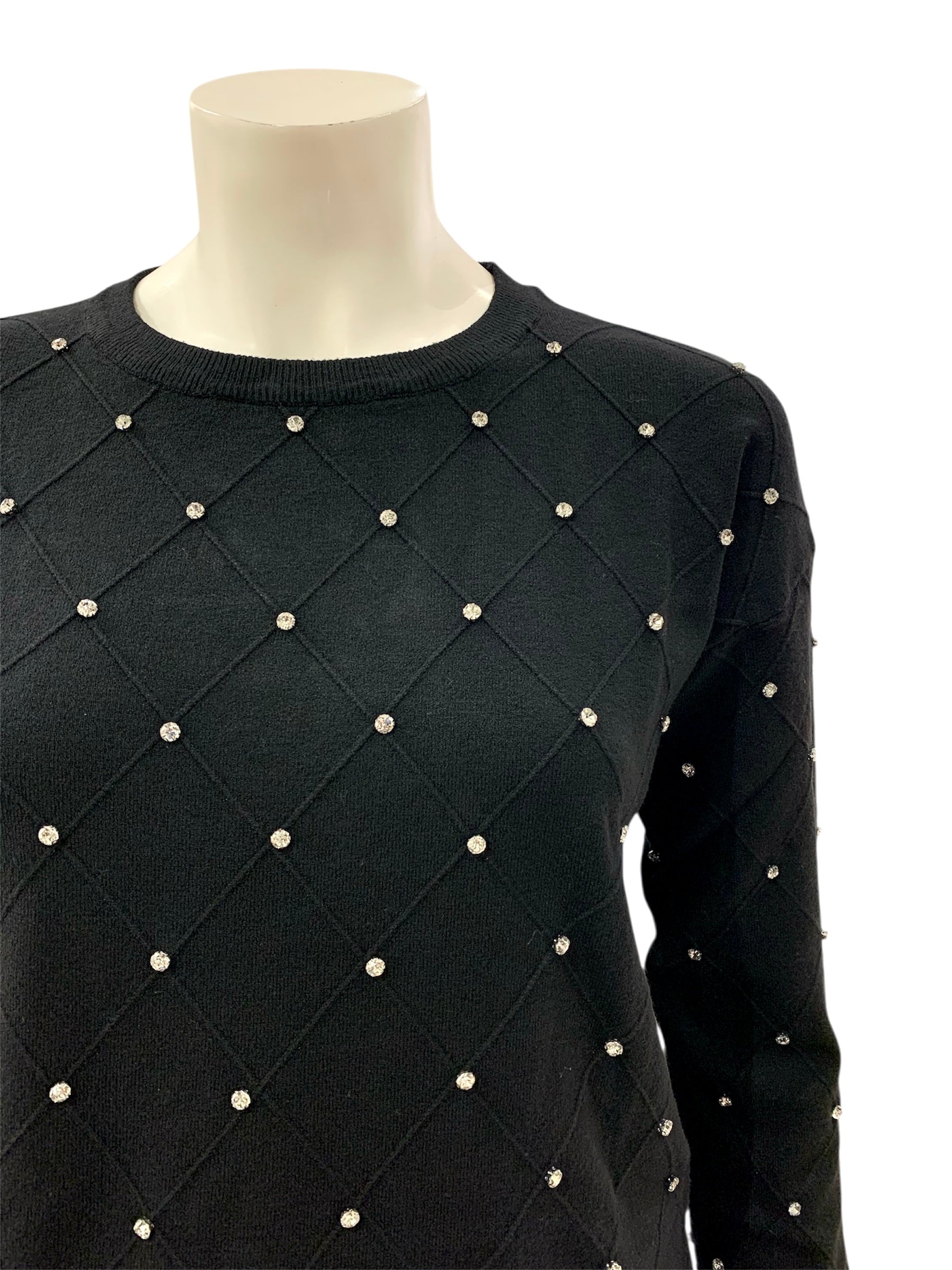 MAGLIA STRASS NERA