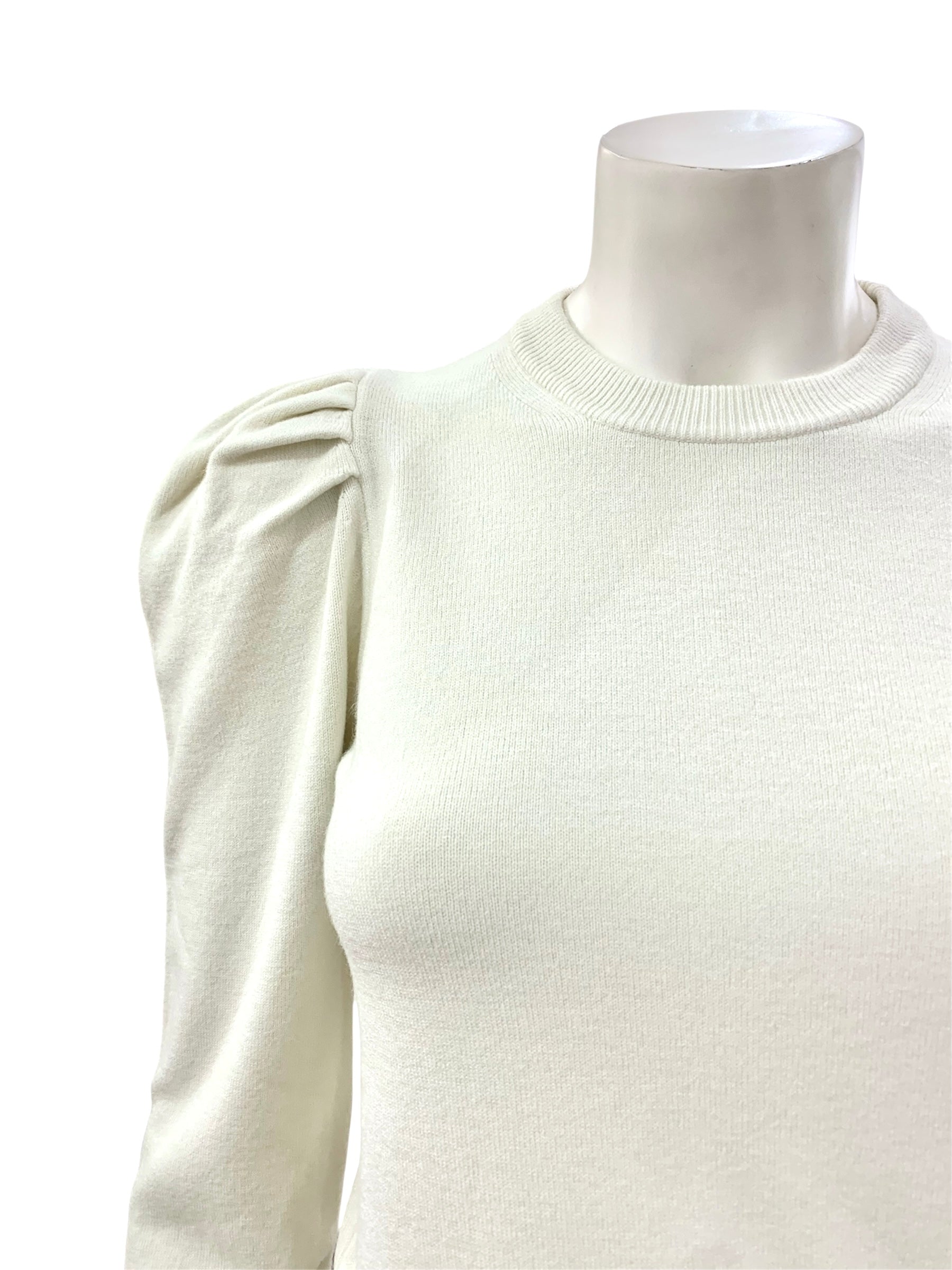 MAGLIA MANICA ROUCHES PANNA