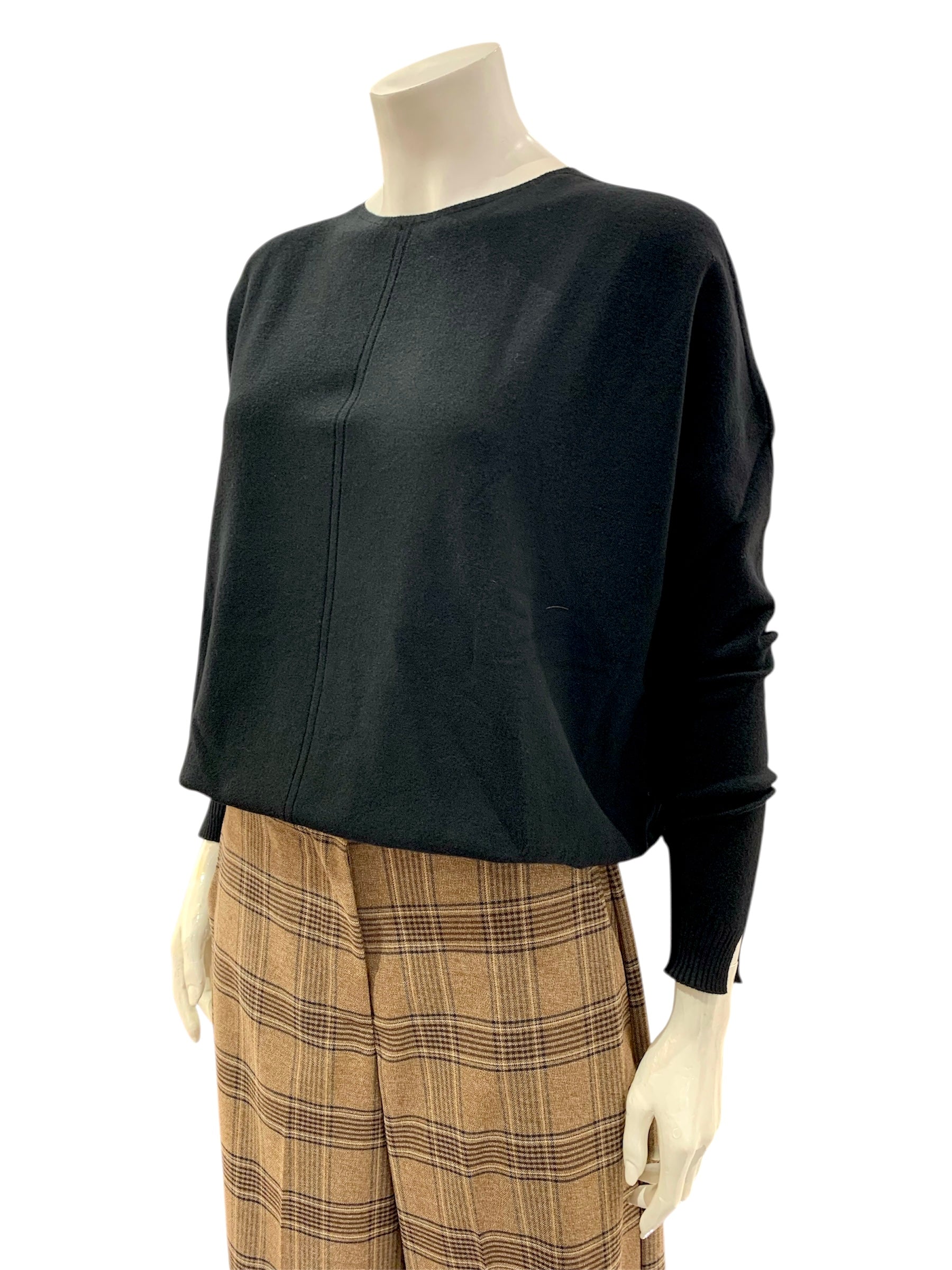 MAGLIA DUE RIGHE NERA