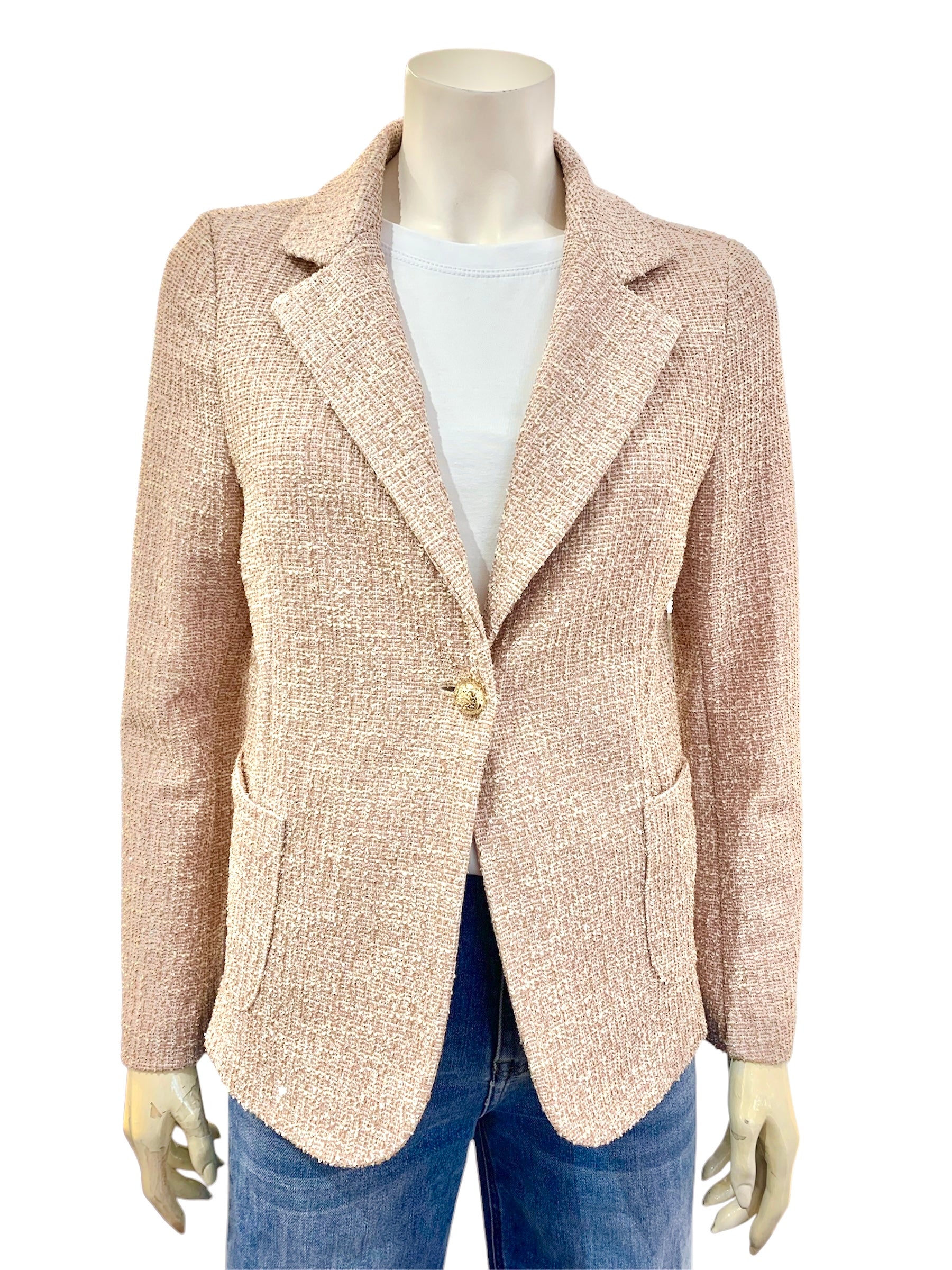 GIACCA TWEED ROSA