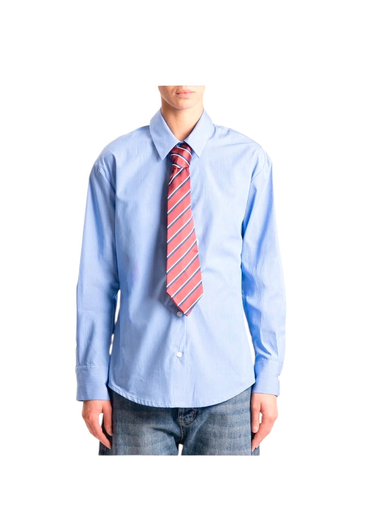 CAMICIA CRAVATTA AZZURRA